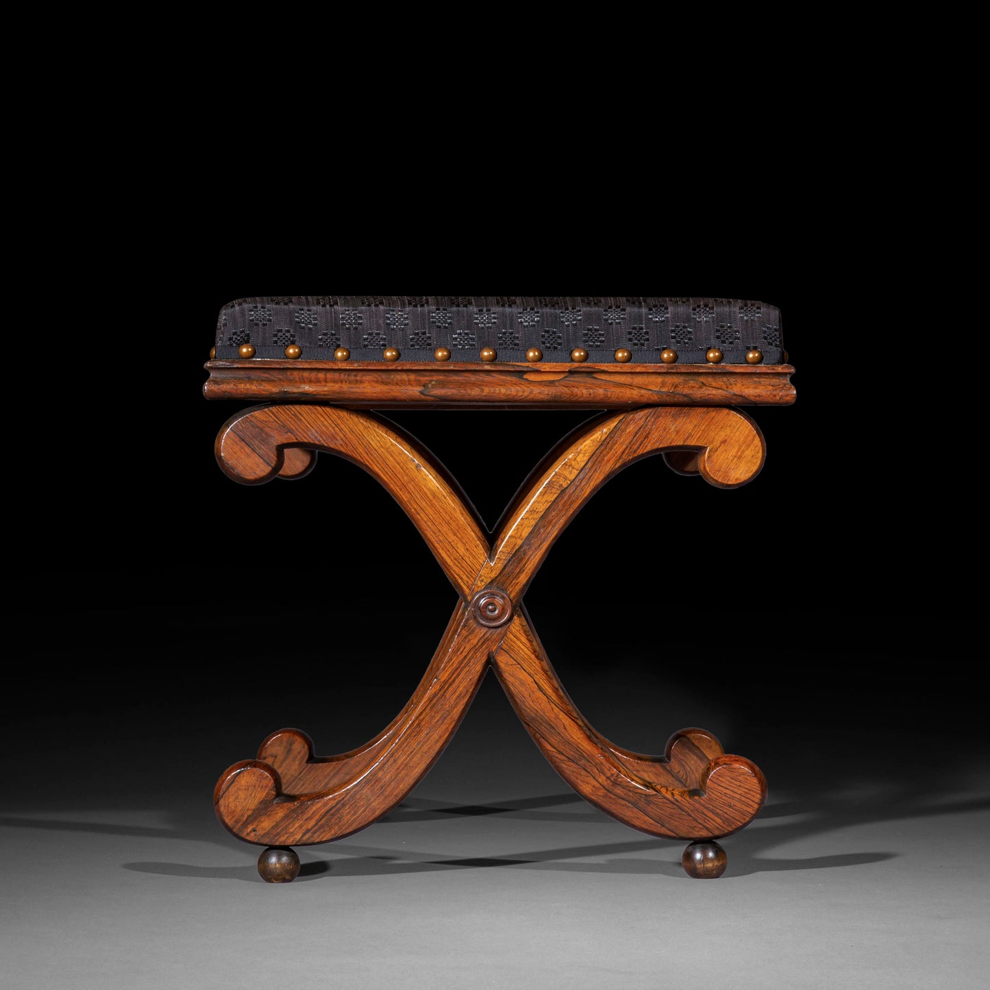 Regency X-Frame Stool, after Thomas Hope