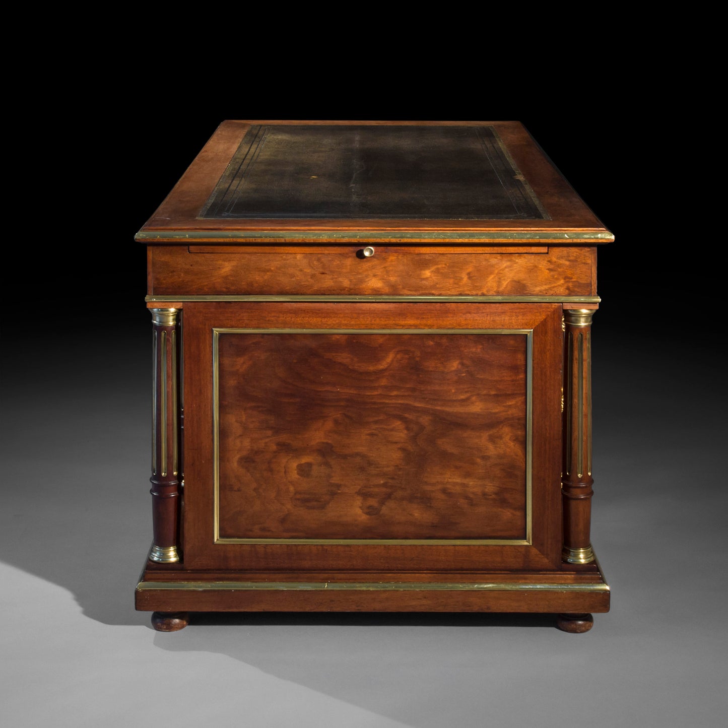 Superb Louis XVI Style Brass Mounted Desk