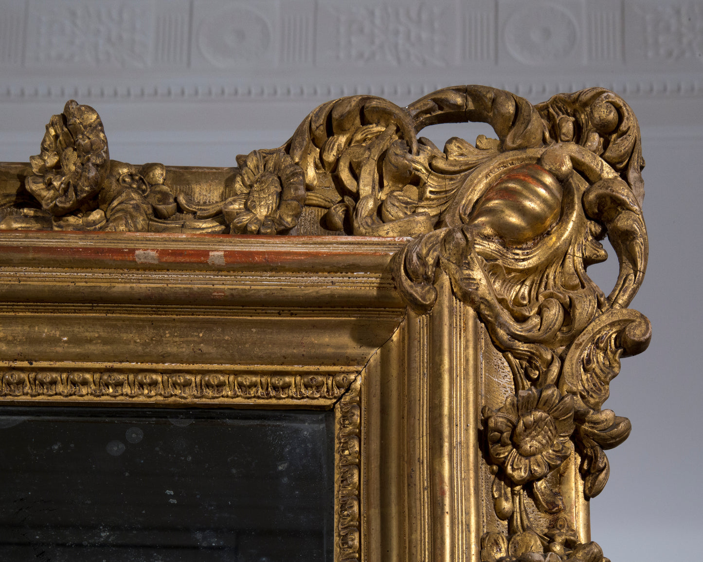 Fine 19th Century Gilded Overmantel Mirror