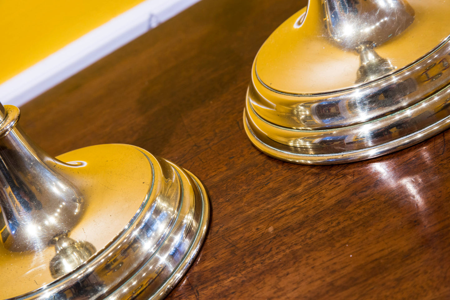 Pair of Tall Brass Table Lamps