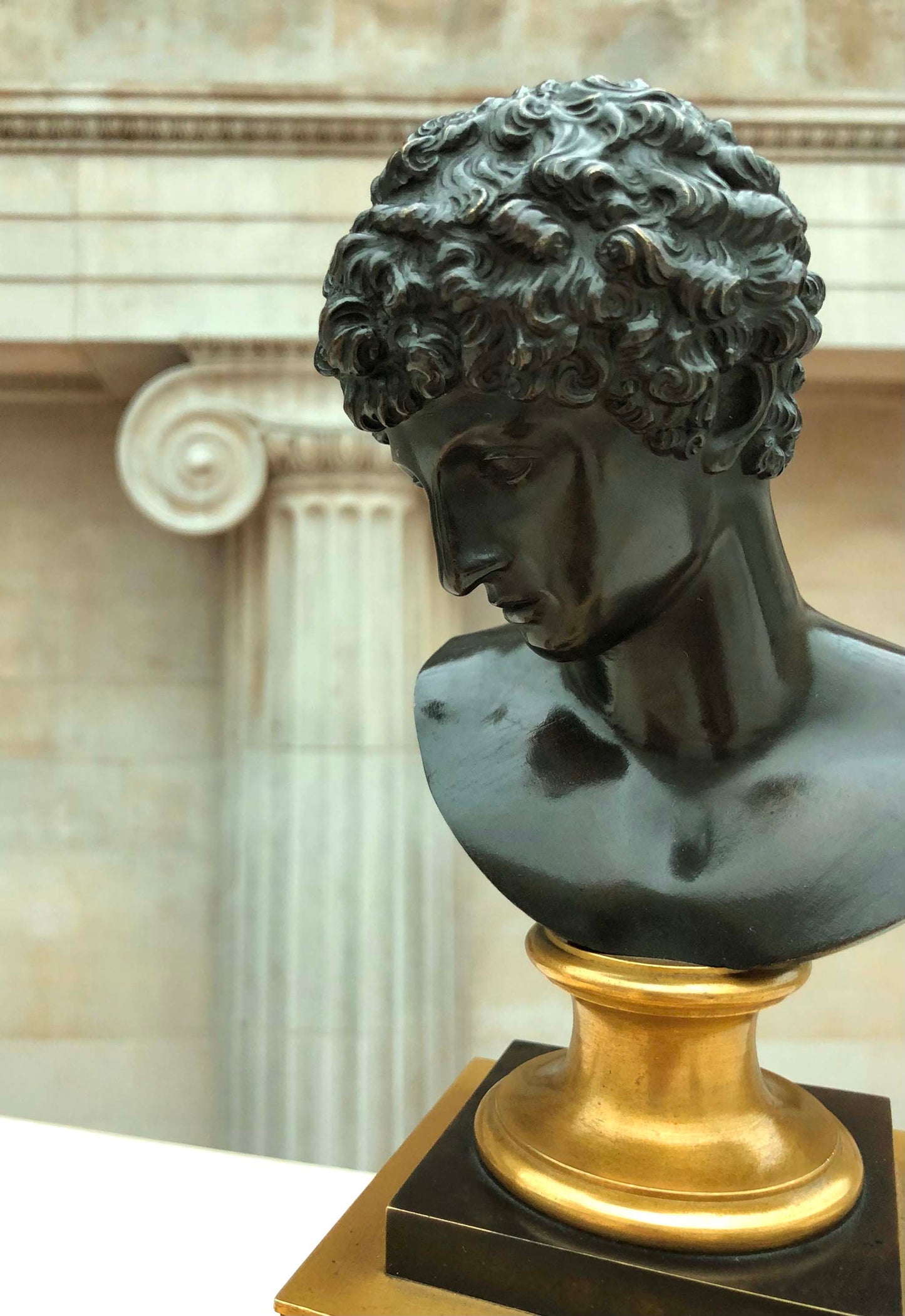 Fine Pair of Bronze Busts of Antinous and Venus