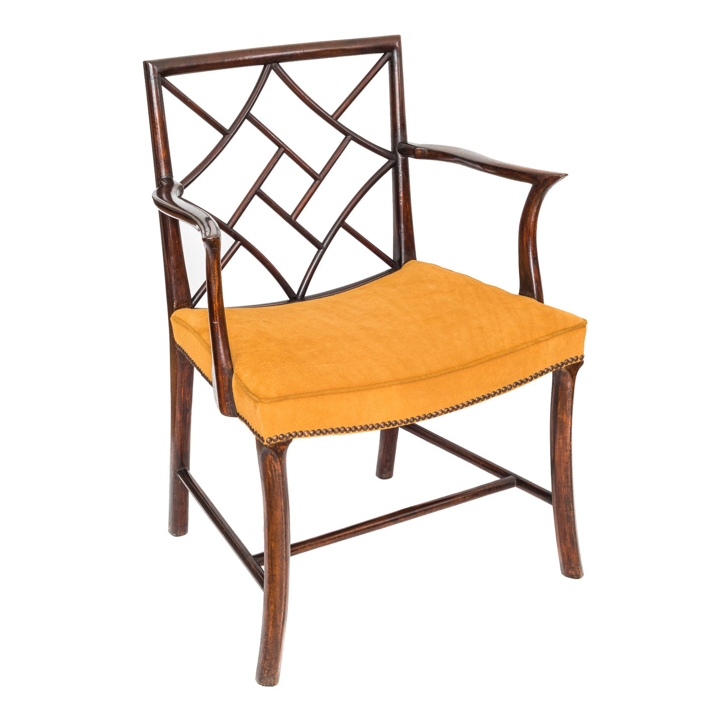 Close Pair Of George III Mahogany Cockpen Armchairs