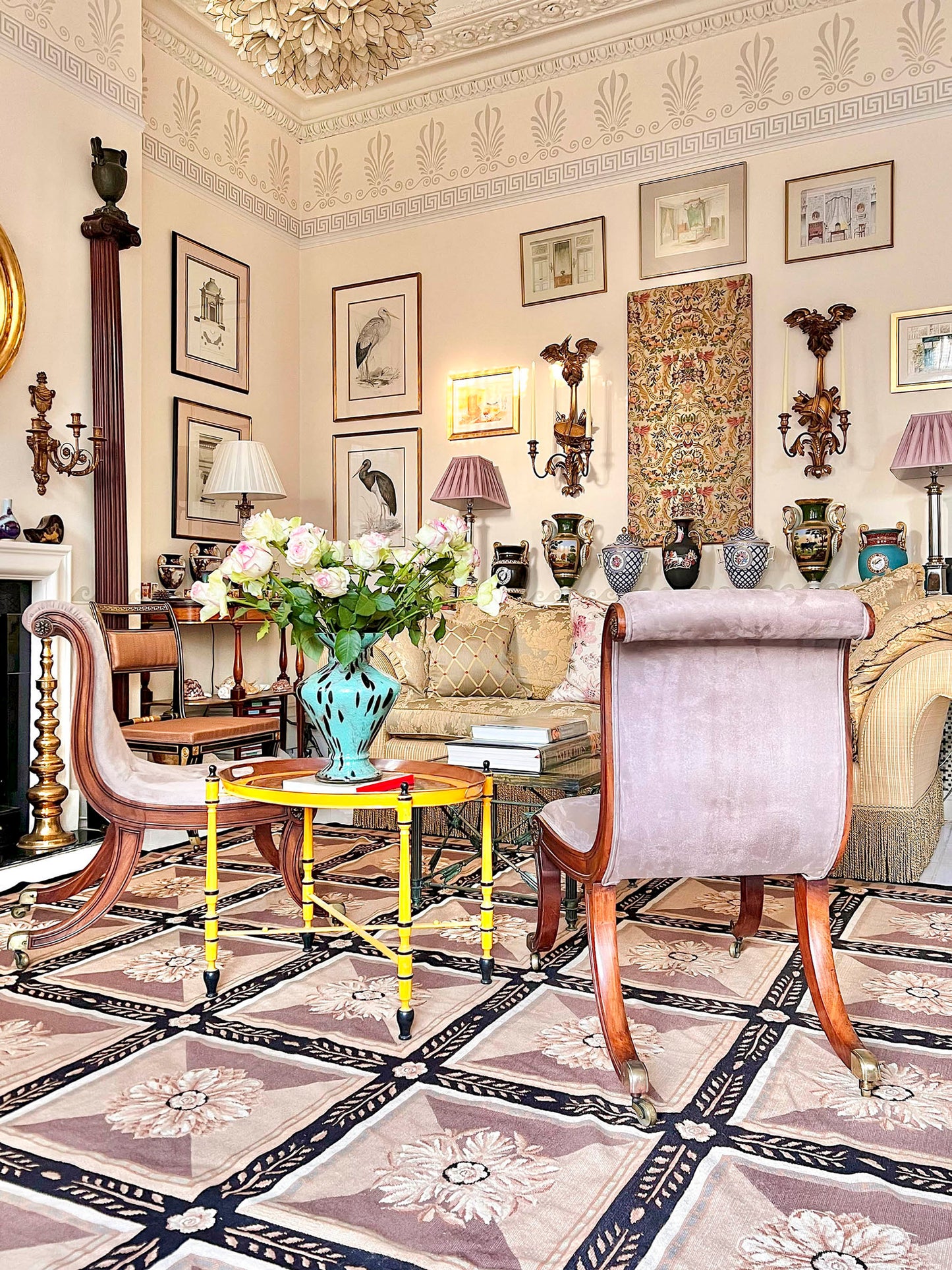 Pair of Regency Klismos Chairs, Designed by Thomas Hope