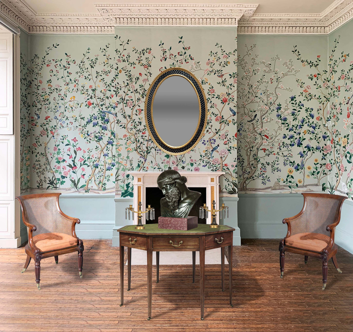 Pair of Regency Bergère Armchairs