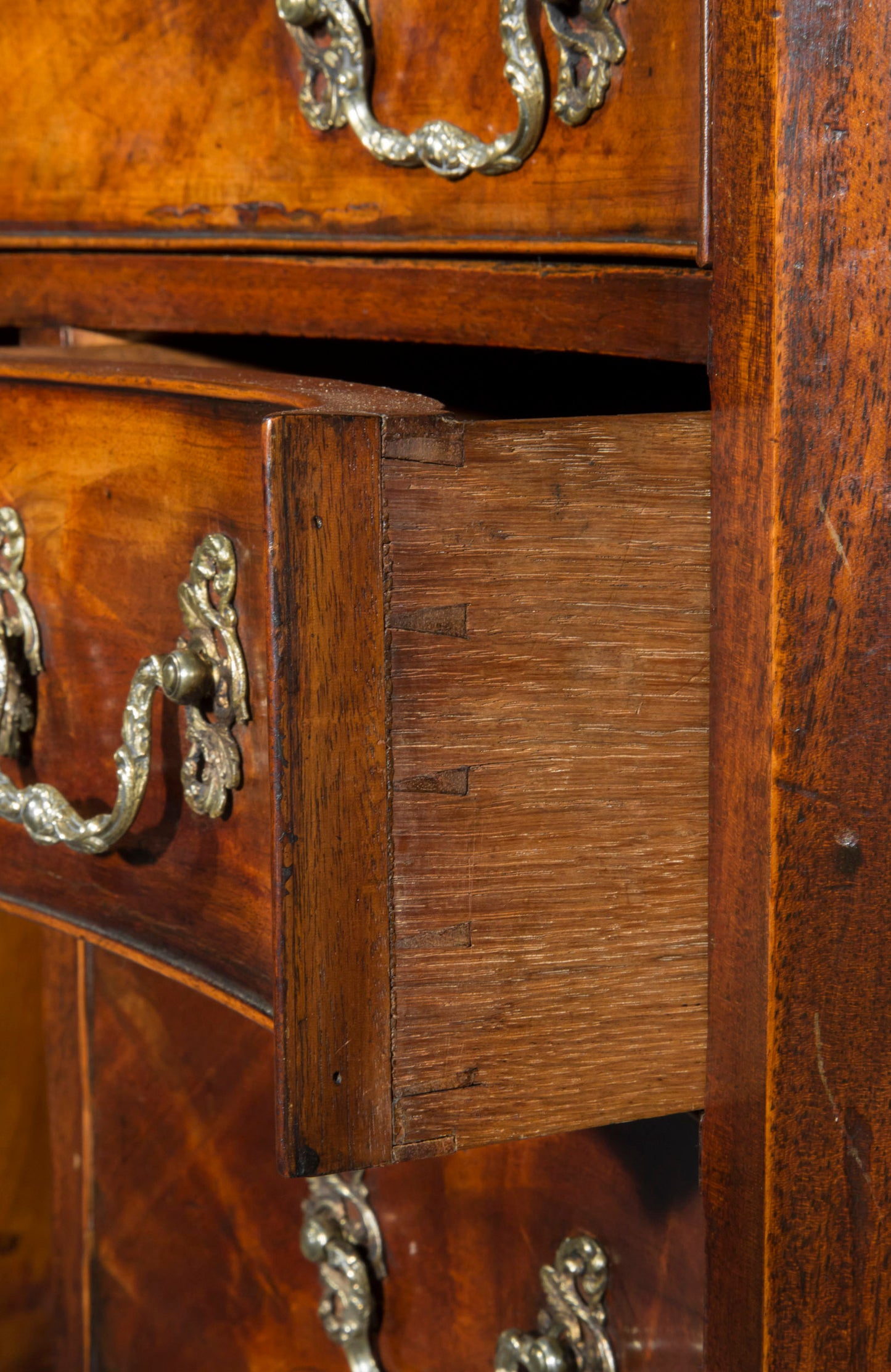 George III Serpentine Kneehole Desk or Chest of Drawers
