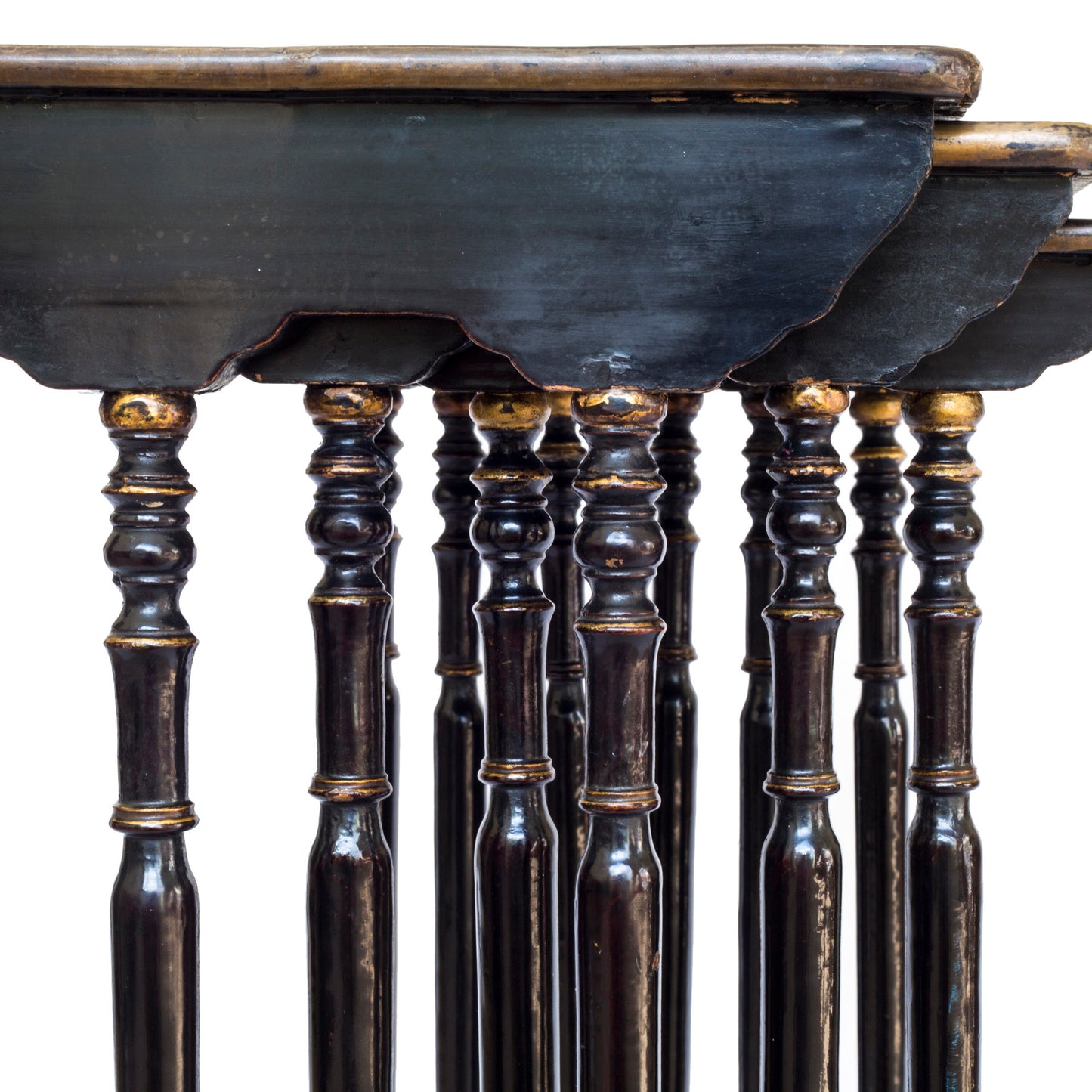 Early 19th Century Chinese-Export Chinoiserie Nest of Tables