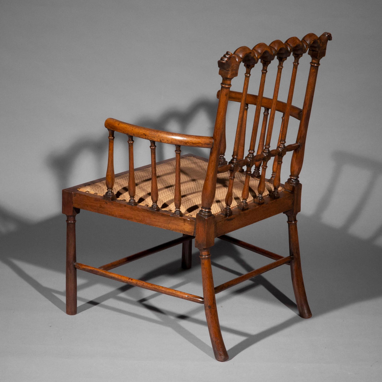 Unusual George III 'Gothick' Open Armchair