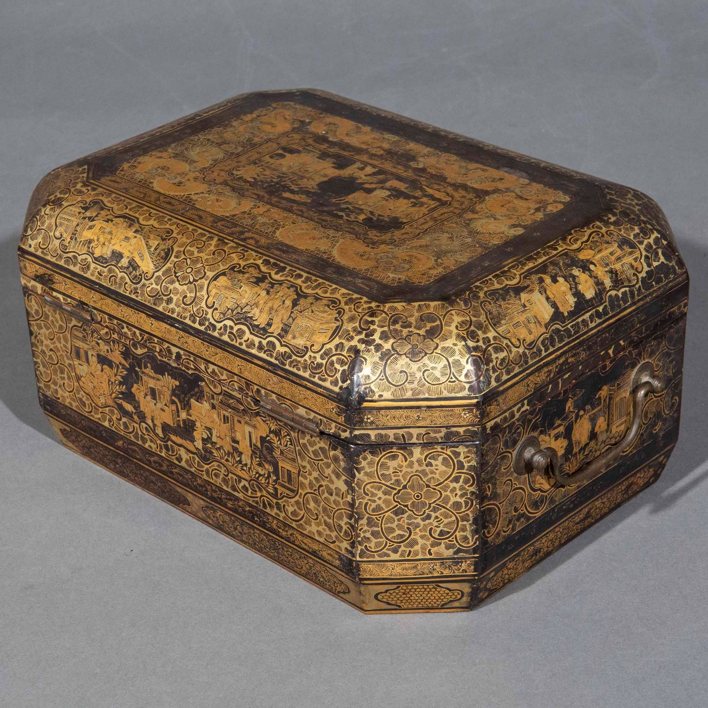 19th Century Chinese Lacquer Tea Caddy