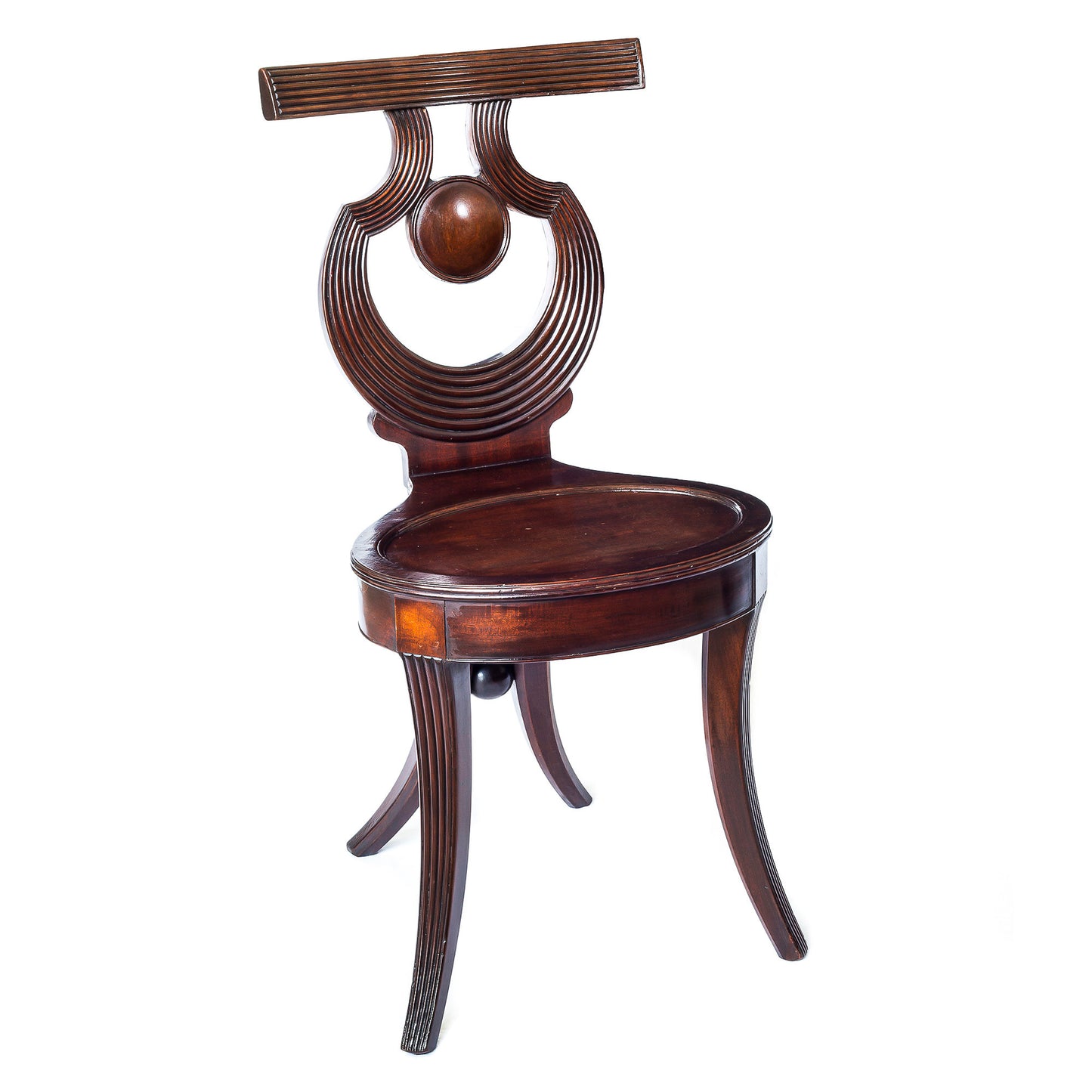 Fine George III Mahogany Hall Chair, in the Gillows Style