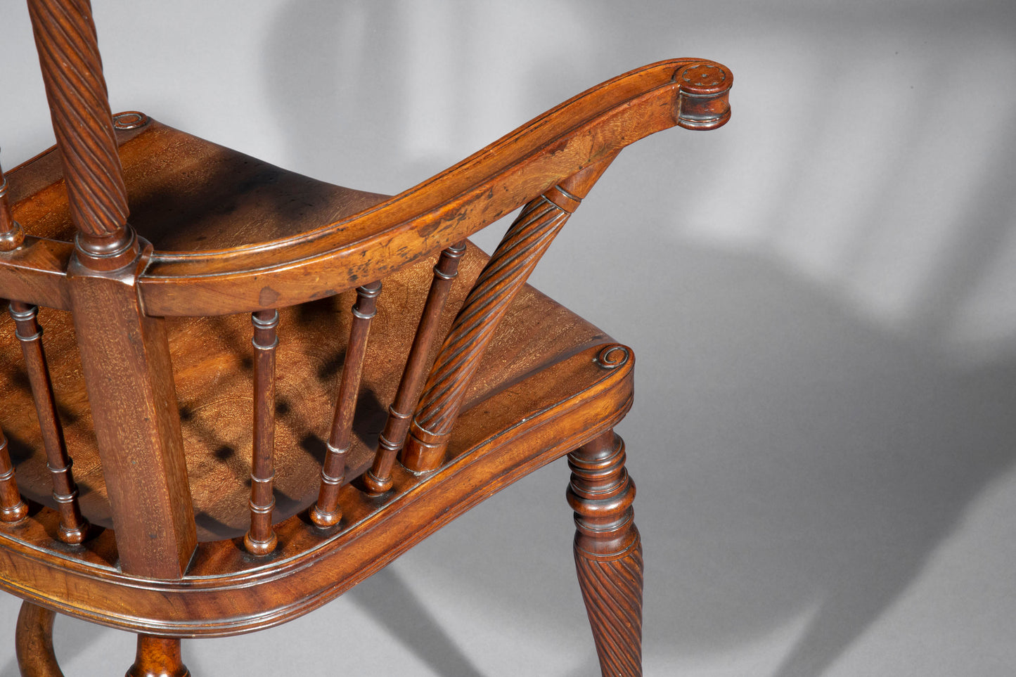 Fine Pair of Arts and Crafts Mahogany Windsor Armchairs