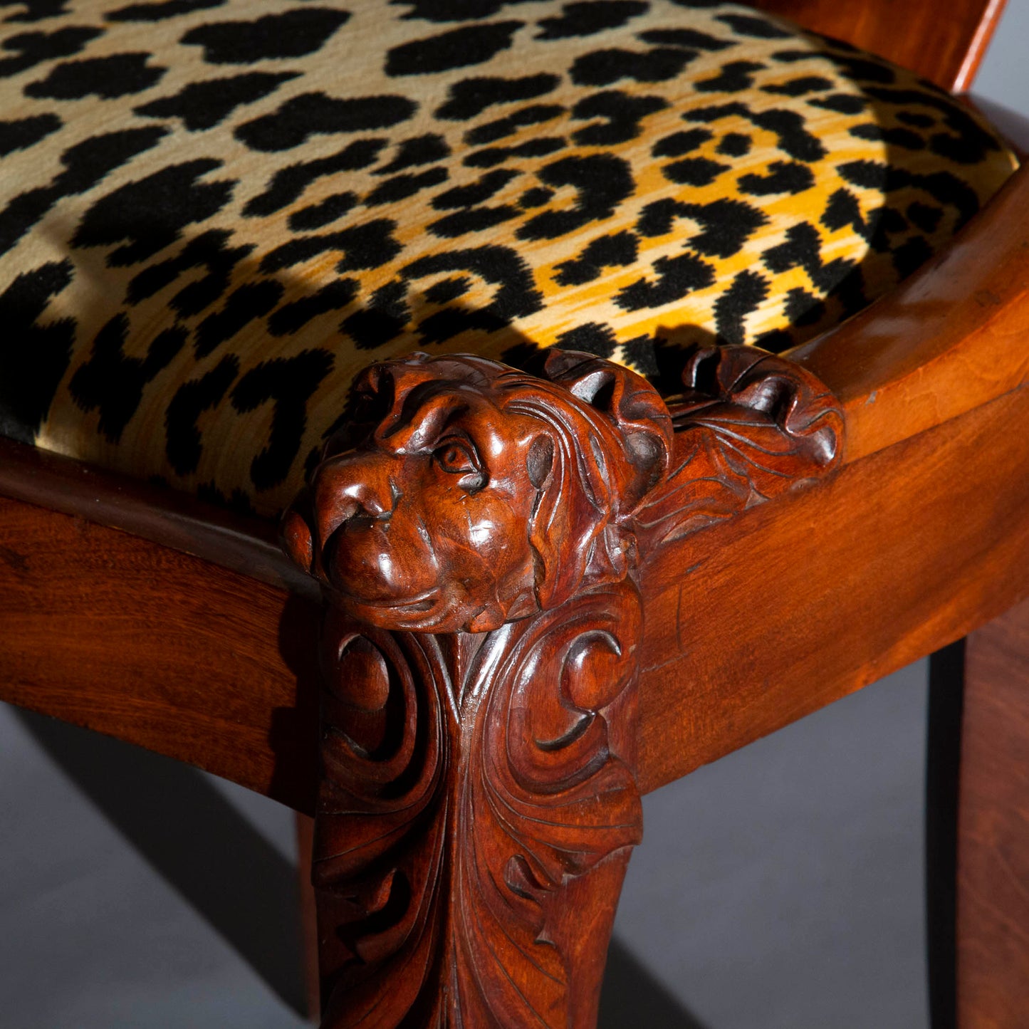 Pair of 19th Century Lions Head Chairs