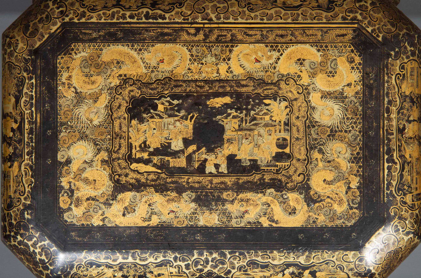 19th Century Chinese Lacquer Tea Caddy