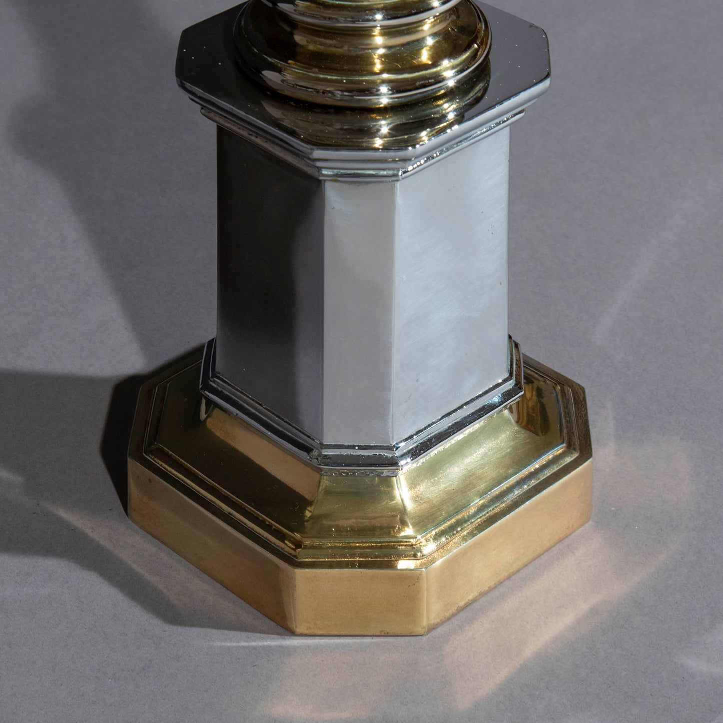 Pair of Polished Metal Table Lamps
