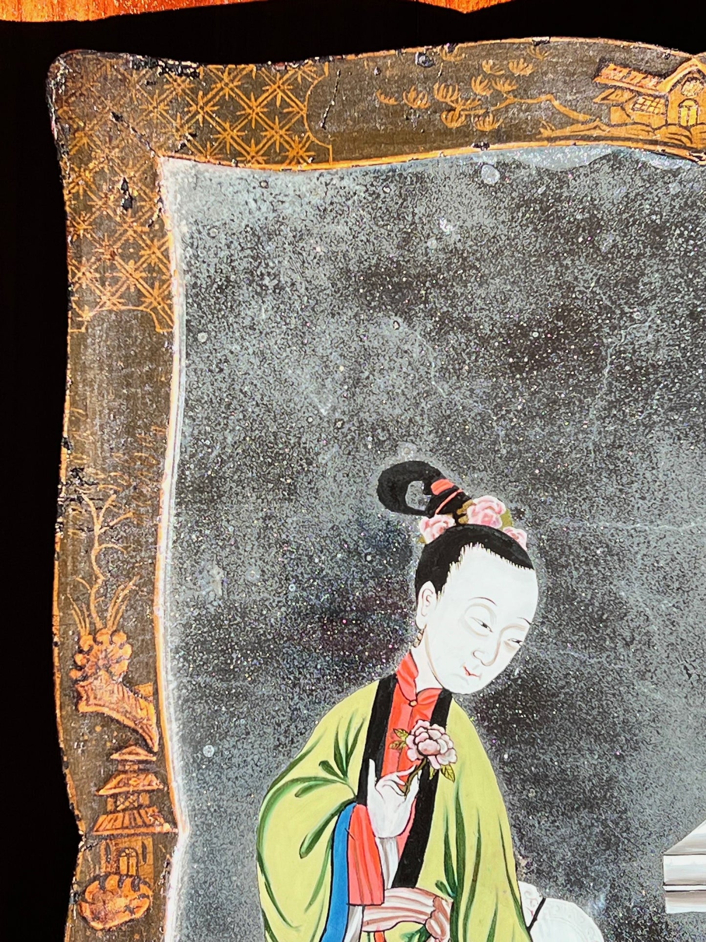 18th Century Chinese Reverse Mirror Painting