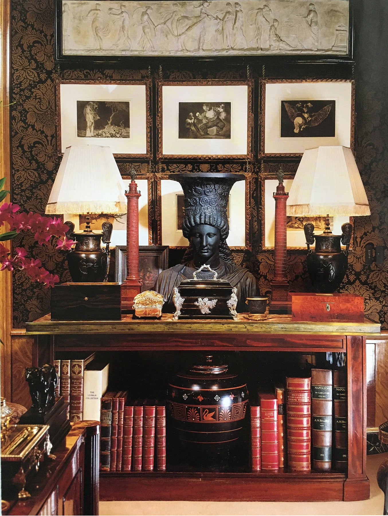 Pair of 19th Century Volute Krater Lamps