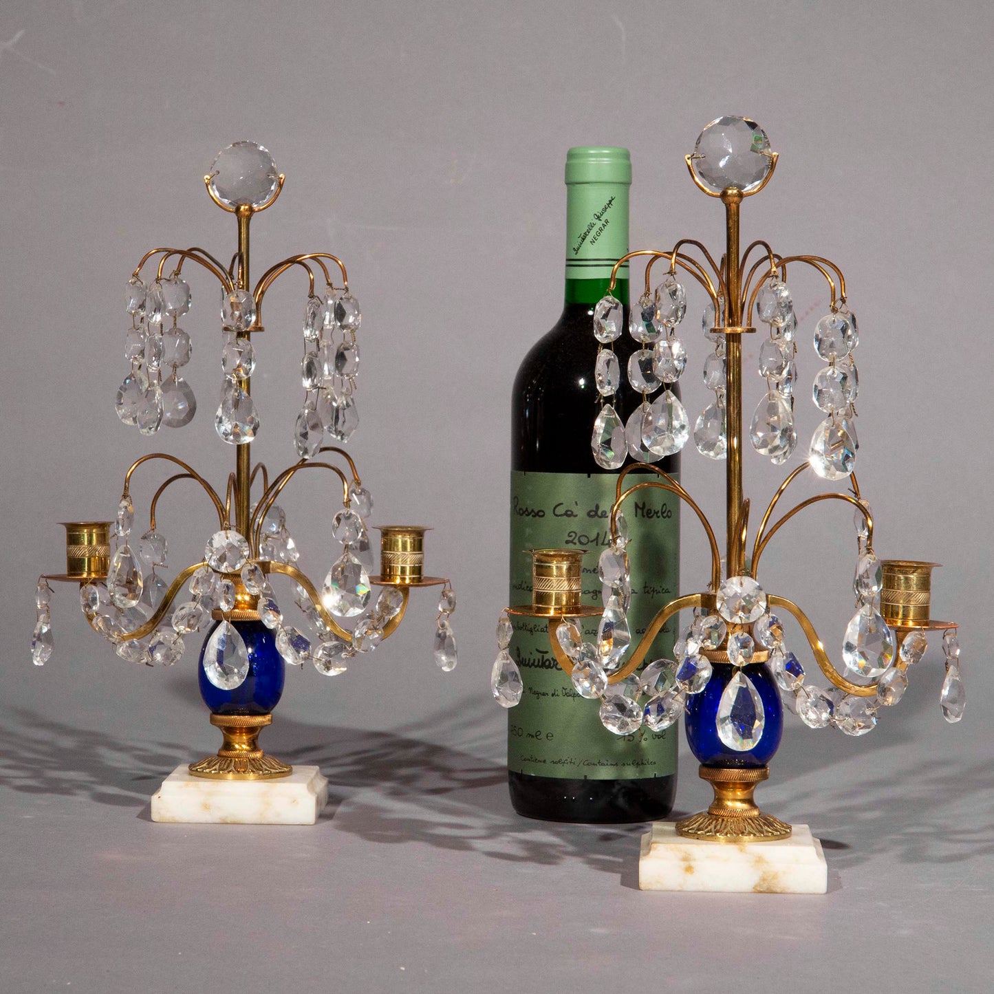 Pair of Swedish Gustavian Style Neoclassical Candelabra