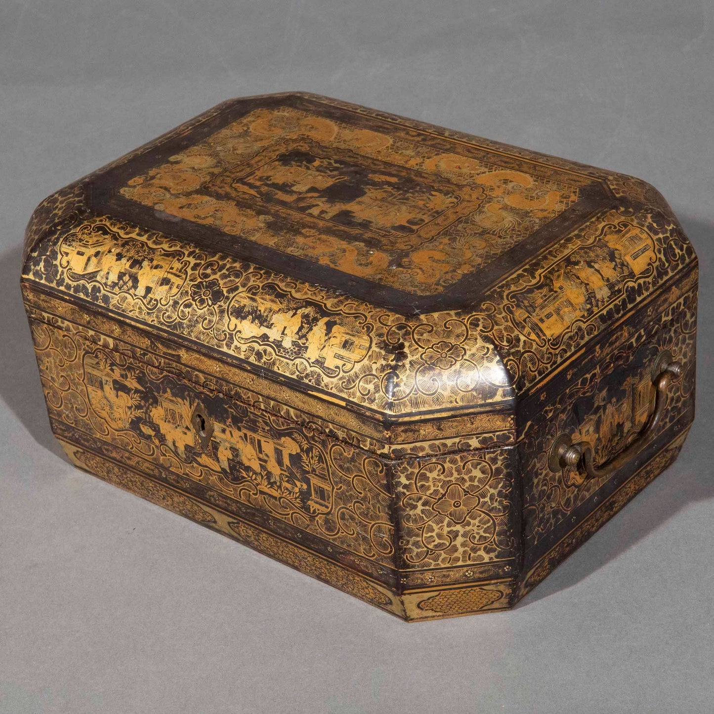 19th Century Chinese Lacquer Tea Caddy