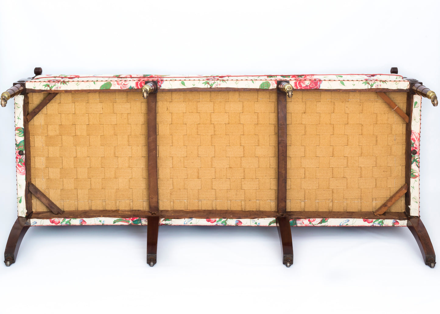 George III Three Seater Mahogany Sofa Settee