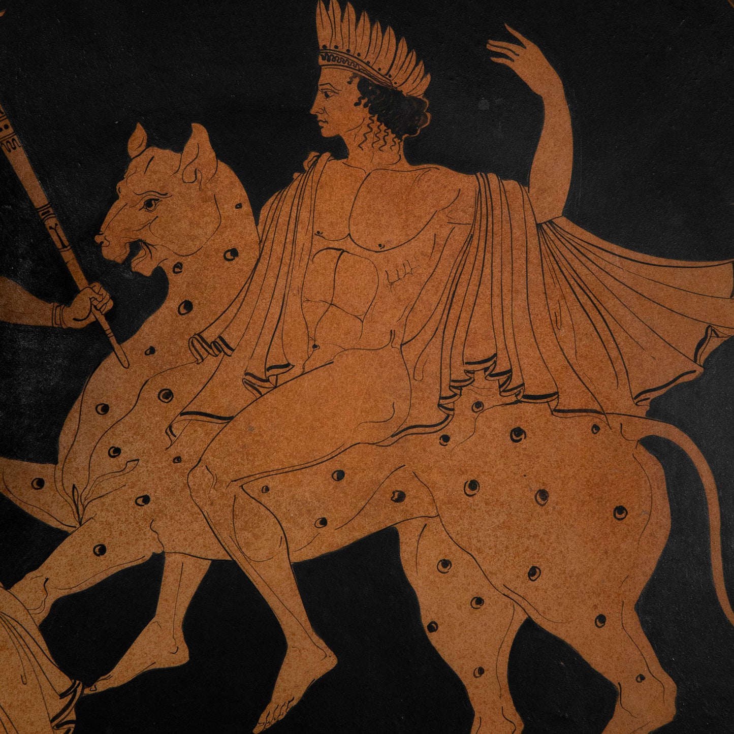 Massive Grand Tour Red Figure Pottery Charger
