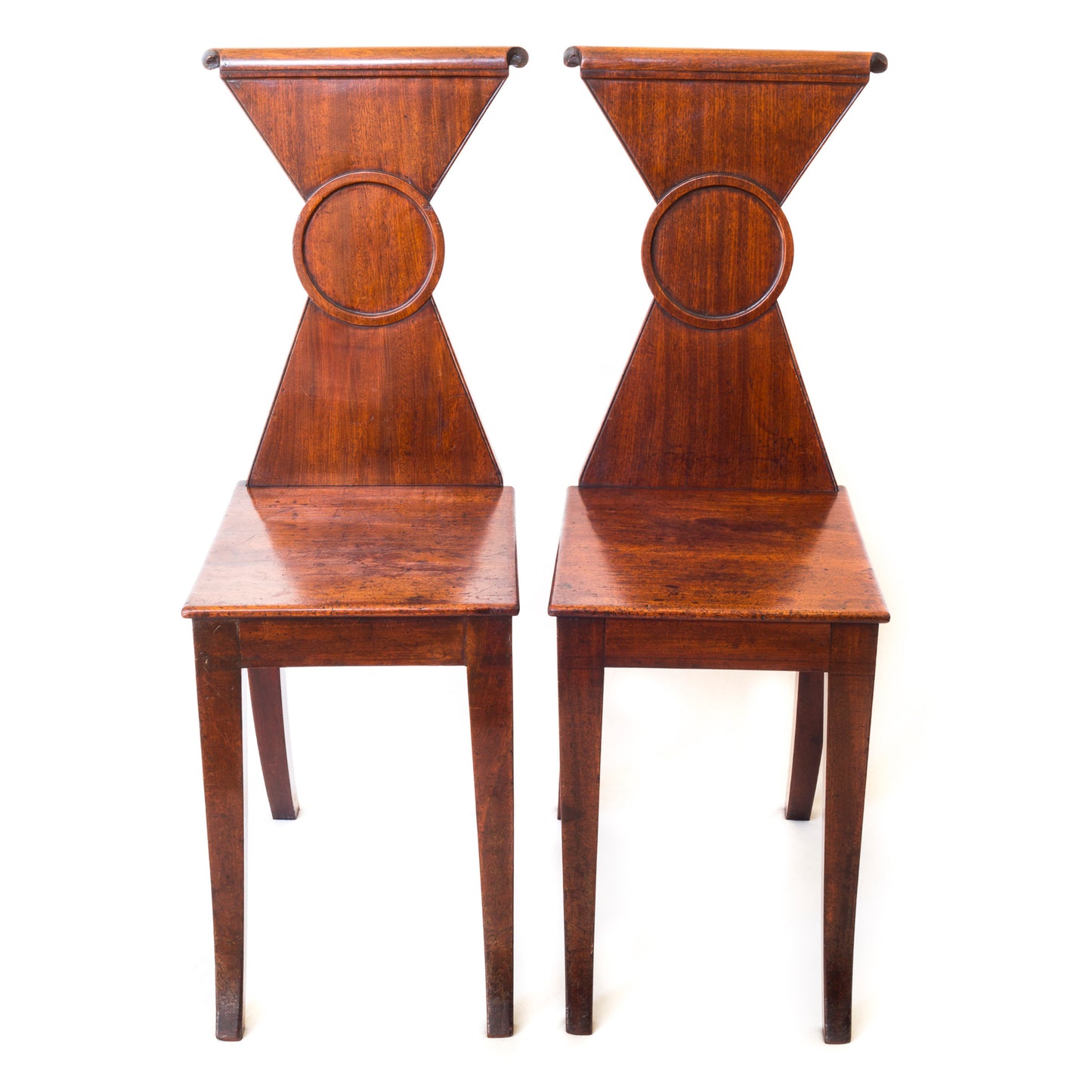 Fine Pair of Regency Hall Chairs, Attributed to Gillows