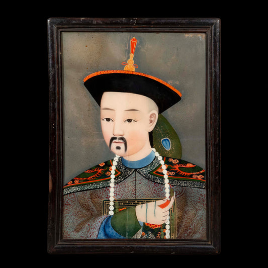 Early 19th Century Chinese Reverse Glass Portrait