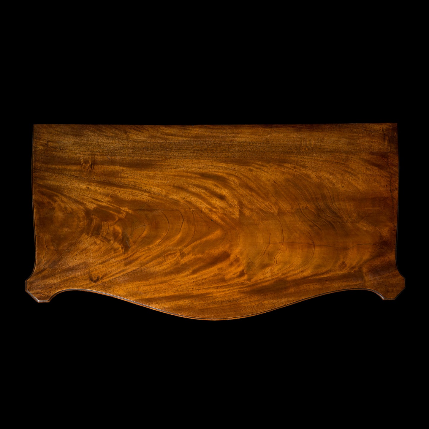 George III Serpentine Kneehole Desk or Chest of Drawers