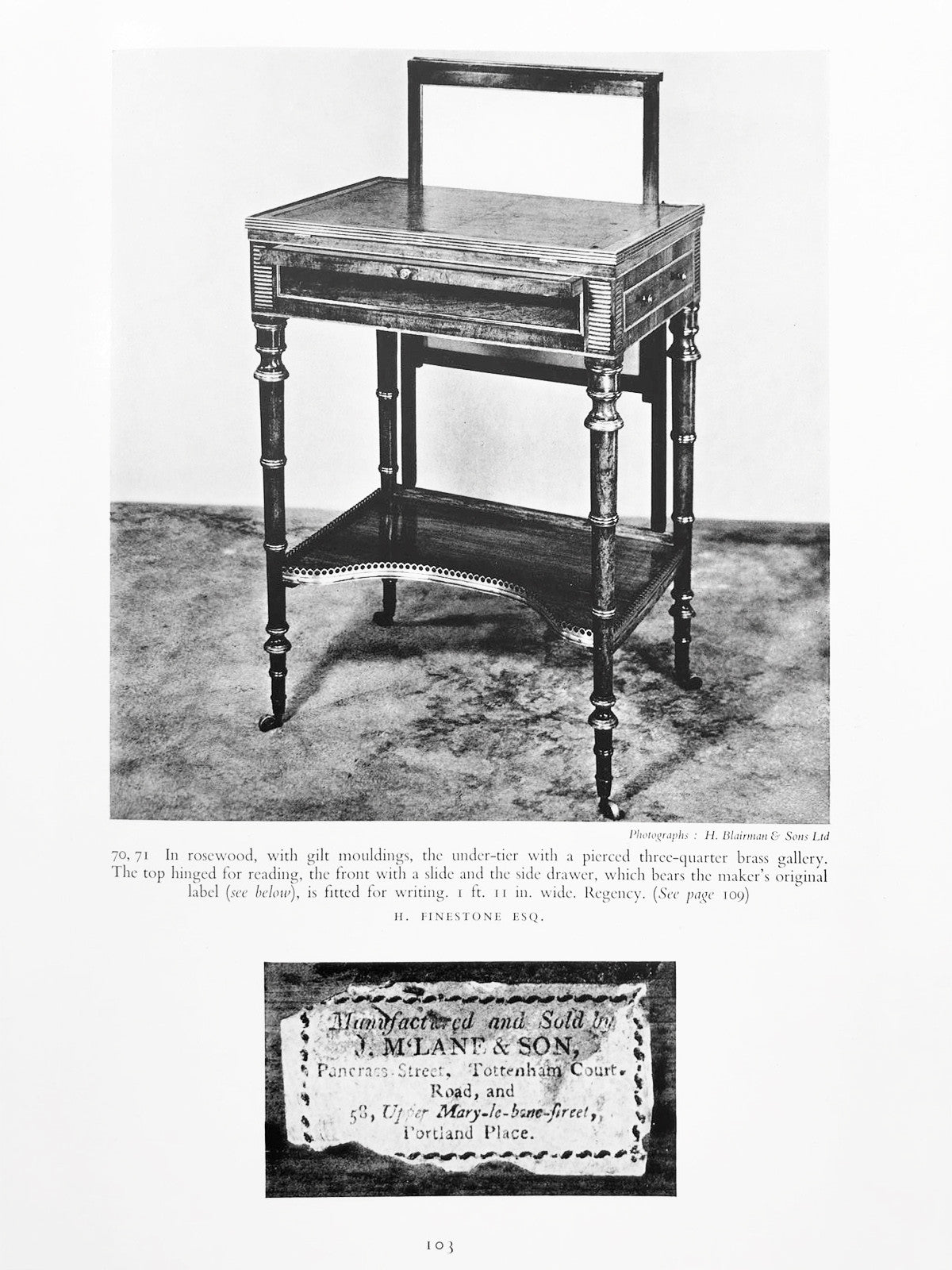 Near Pair of Regency Writing Tables attributed to John McLean