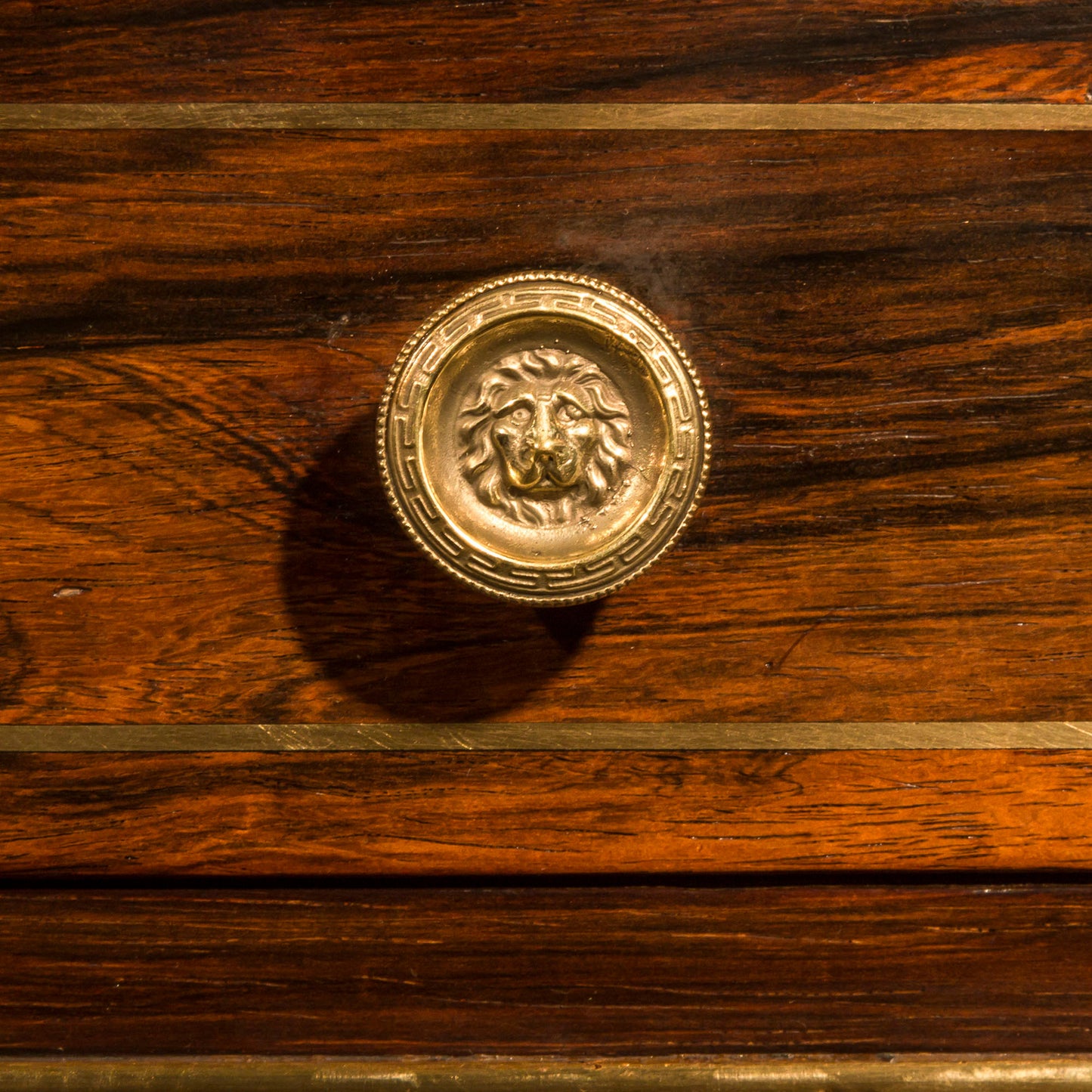 Regency Rosewood Brass Inlaid Carlton House Desk