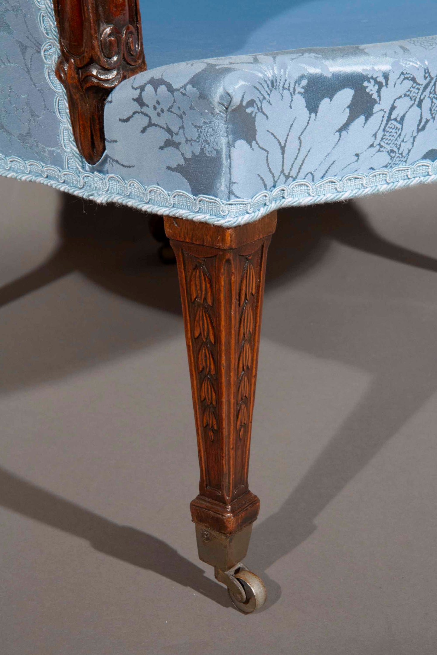 Large George III Bergere Armchair, Attributed to Thomas Chippendale