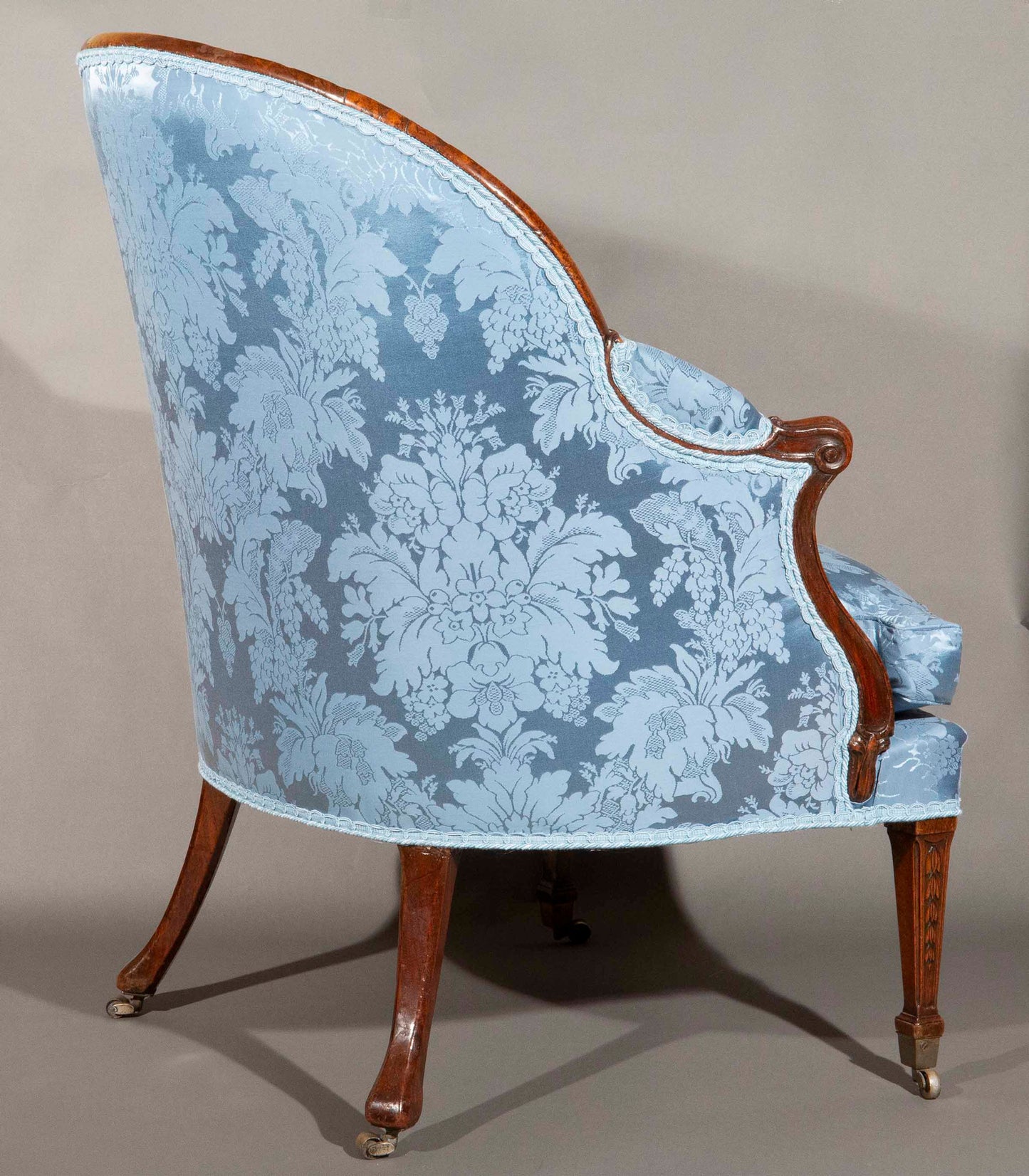 Large George III Bergere Armchair, Attributed to Thomas Chippendale