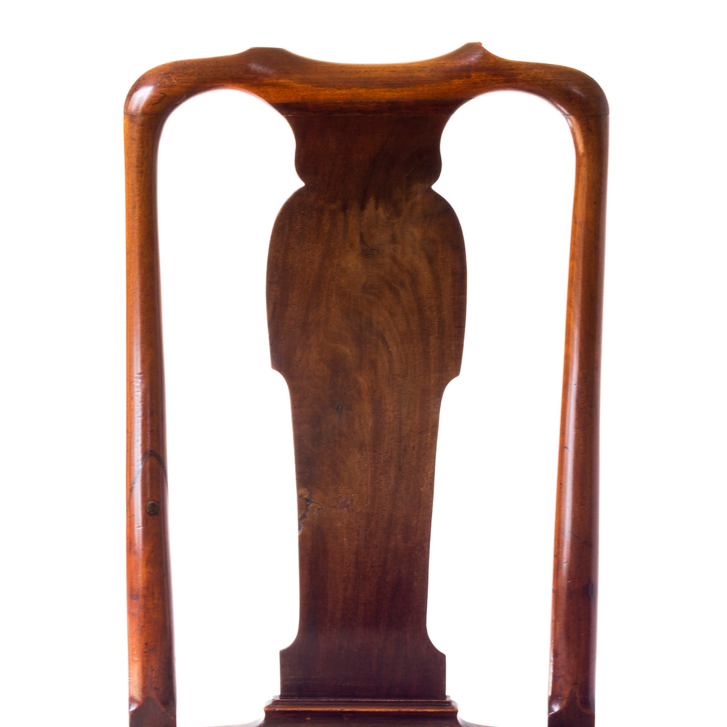 Fine George II Mahogany Chair Covered in Silk