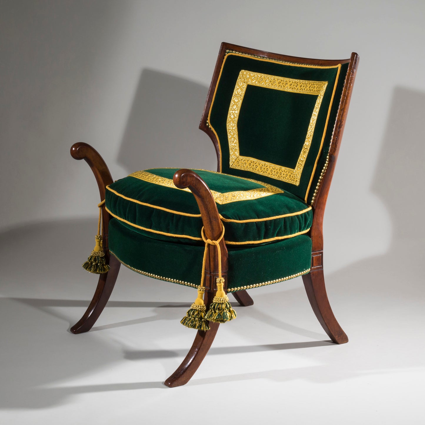 Rare Regency Officer's Klismos Armchair