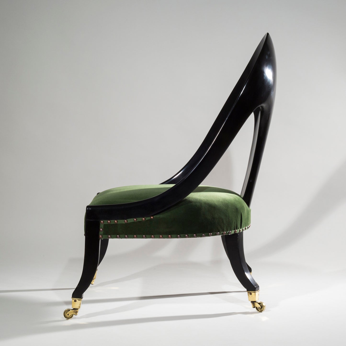 Regency Ebonised Klismos Slipper Chair