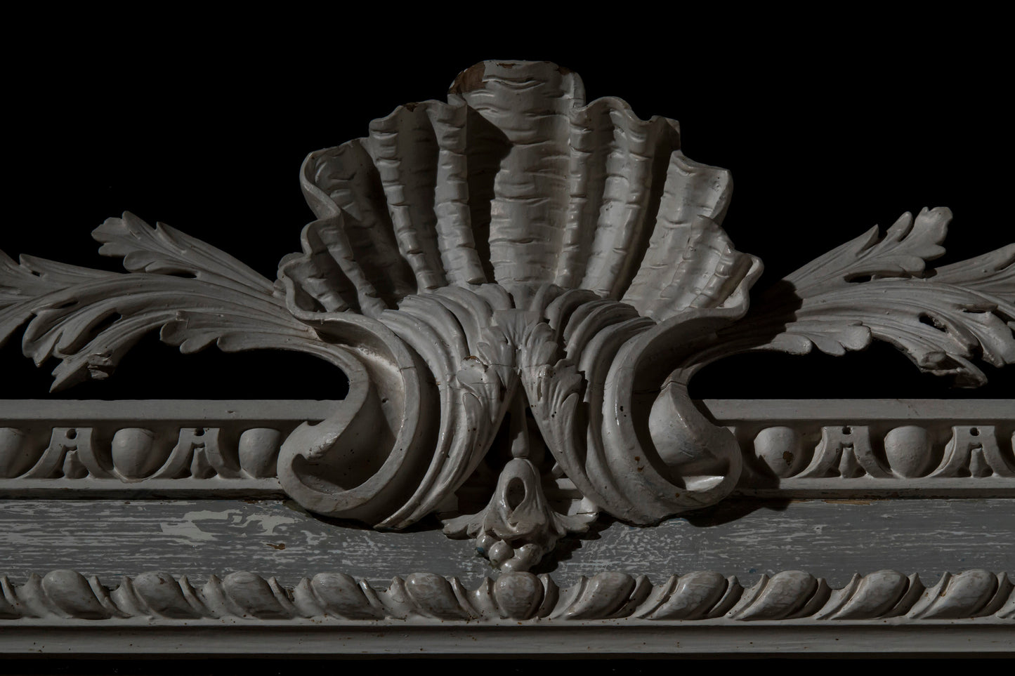 Antique Painted Palladian Overmantel Mirror