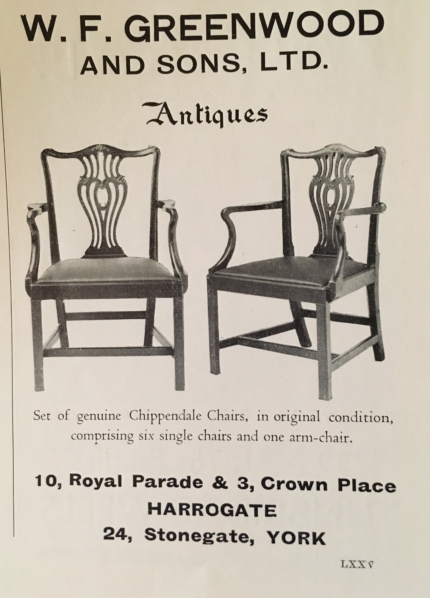 Fine set of George III Mahogany Chippendale Dining Chairs