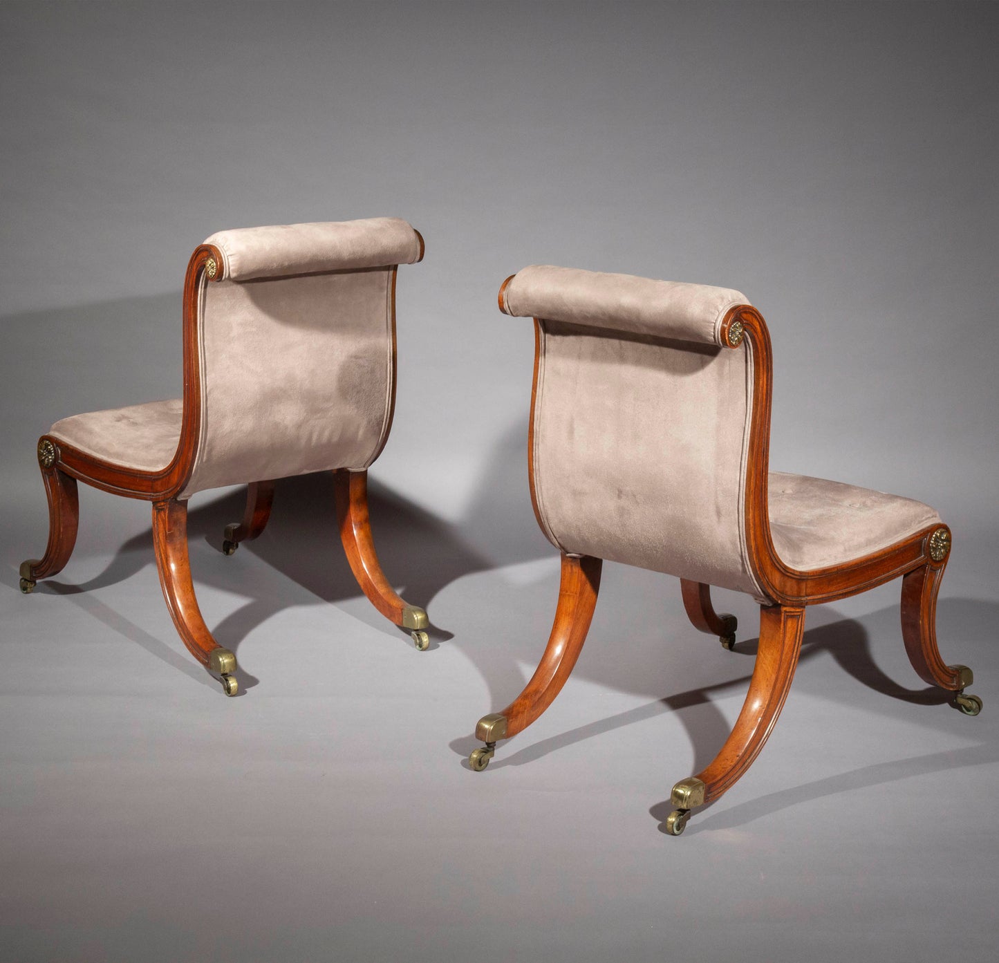 Pair of Regency Klismos Chairs, Designed by Thomas Hope