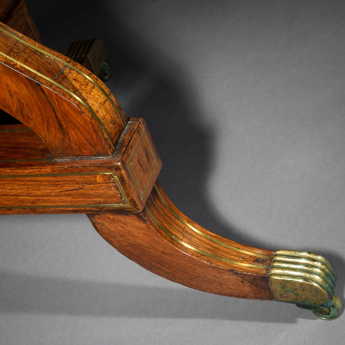 Fine Regency Brass Inalid Centre Table