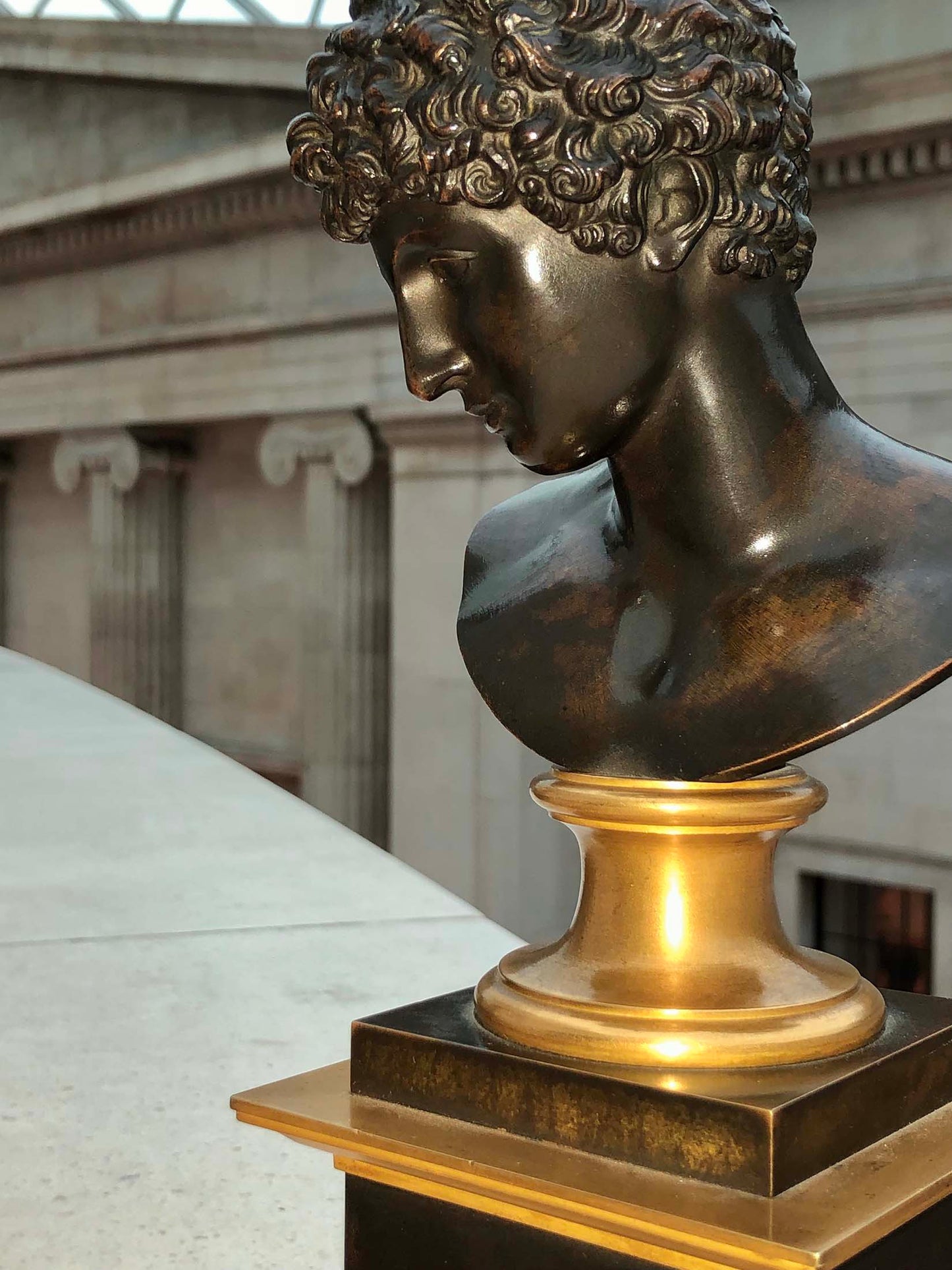 Fine Pair of Bronze Busts of Antinous and Venus