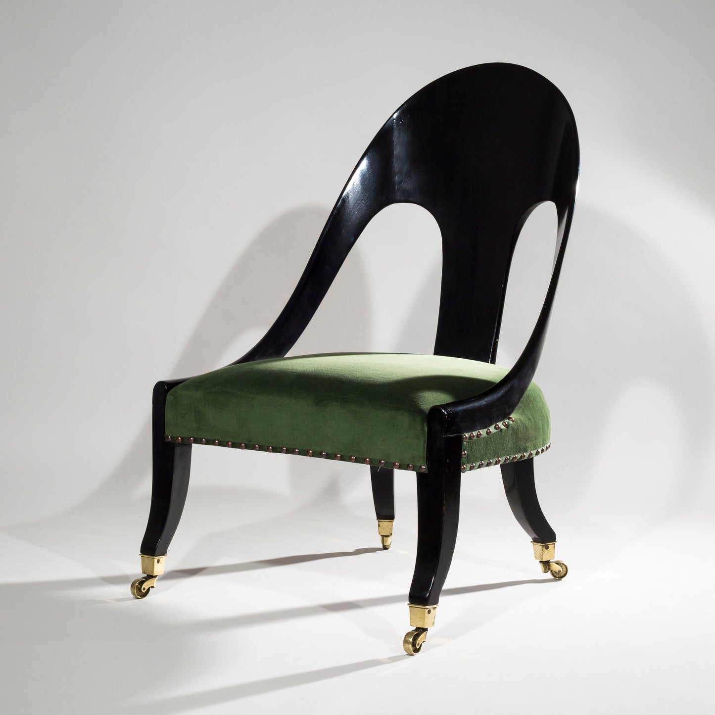 Regency Ebonised Klismos Slipper Chair