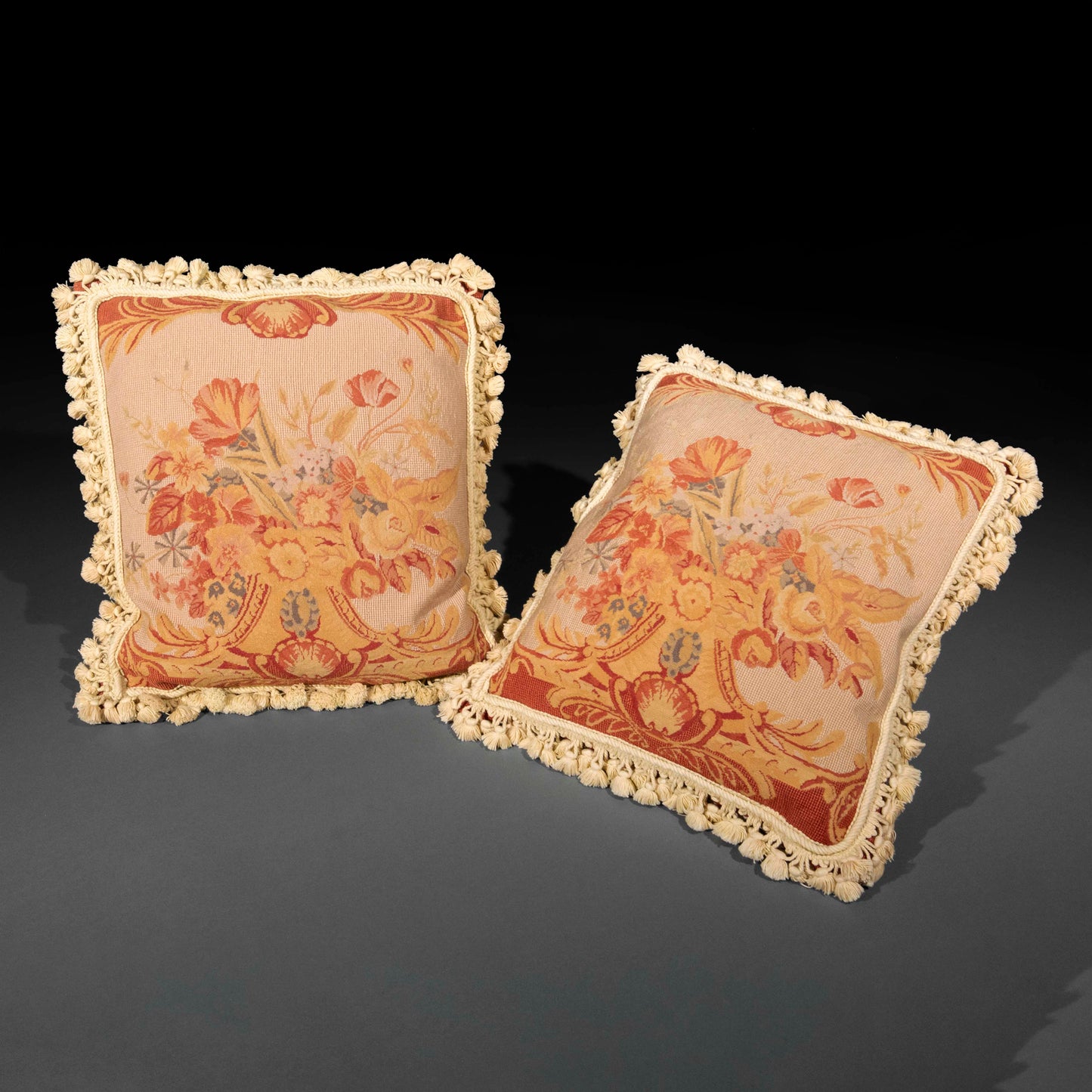 Pair of Tapestry Cushions, 19th Century