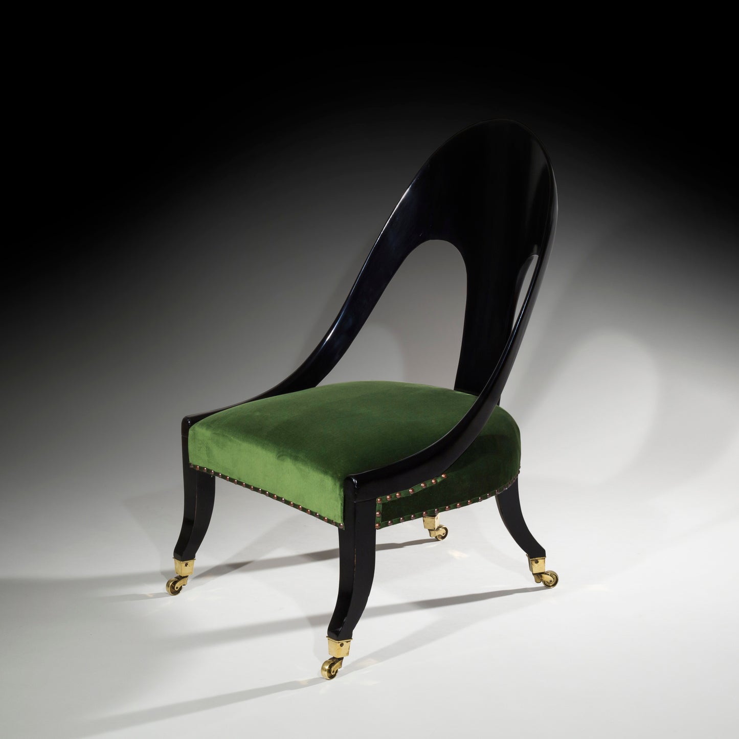 Regency Ebonised Klismos Slipper Chair