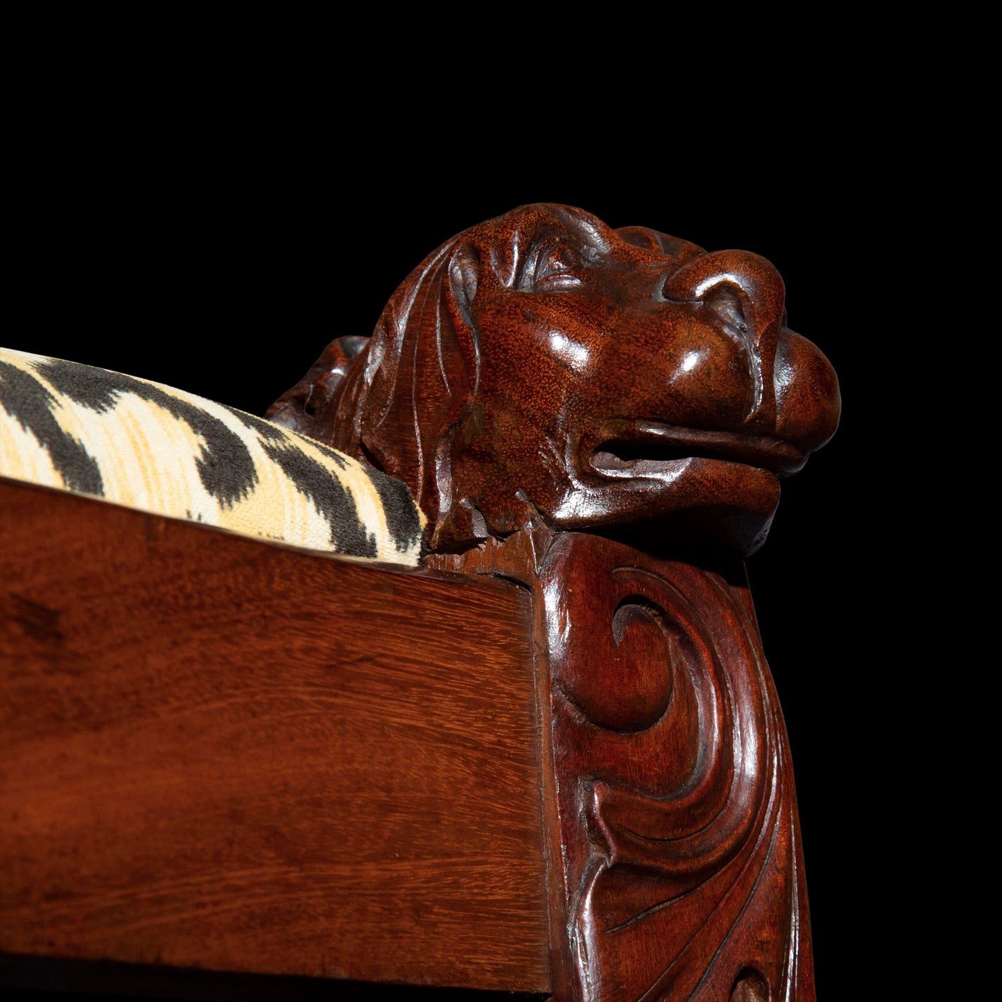 Pair of 19th Century Lions Head Chairs