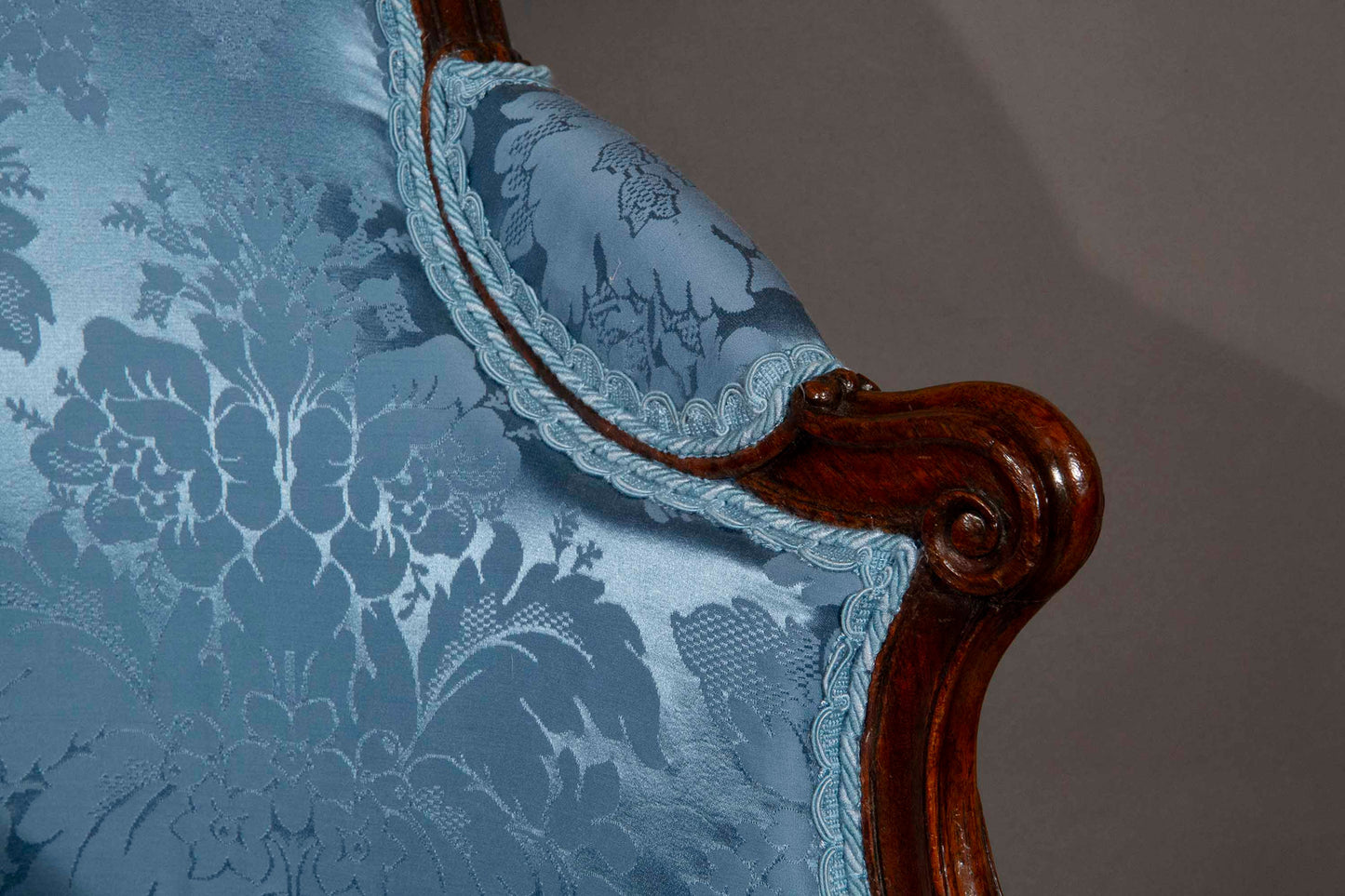 Large George III Bergere Armchair, Attributed to Thomas Chippendale