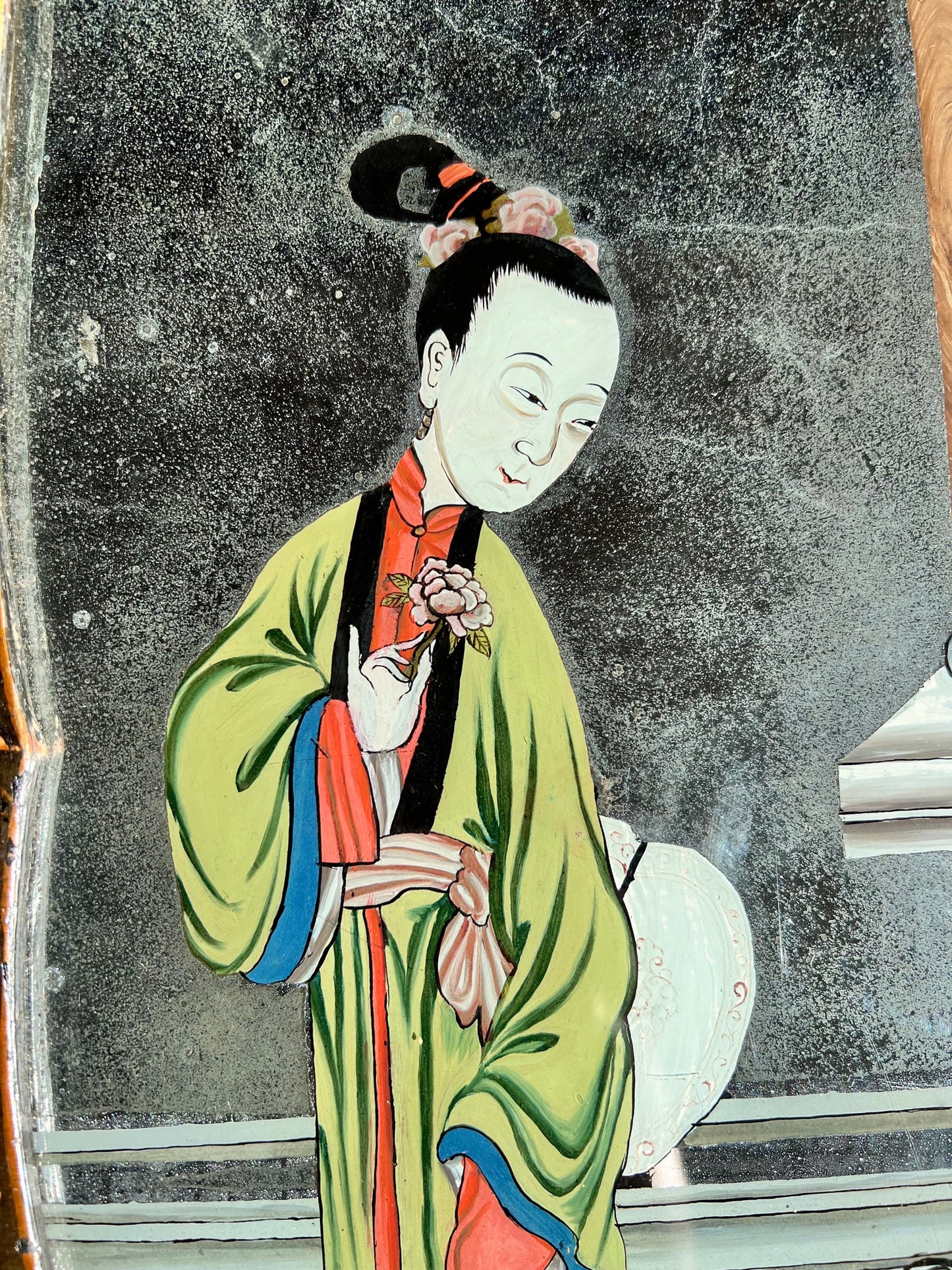 18th Century Chinese Reverse Mirror Painting