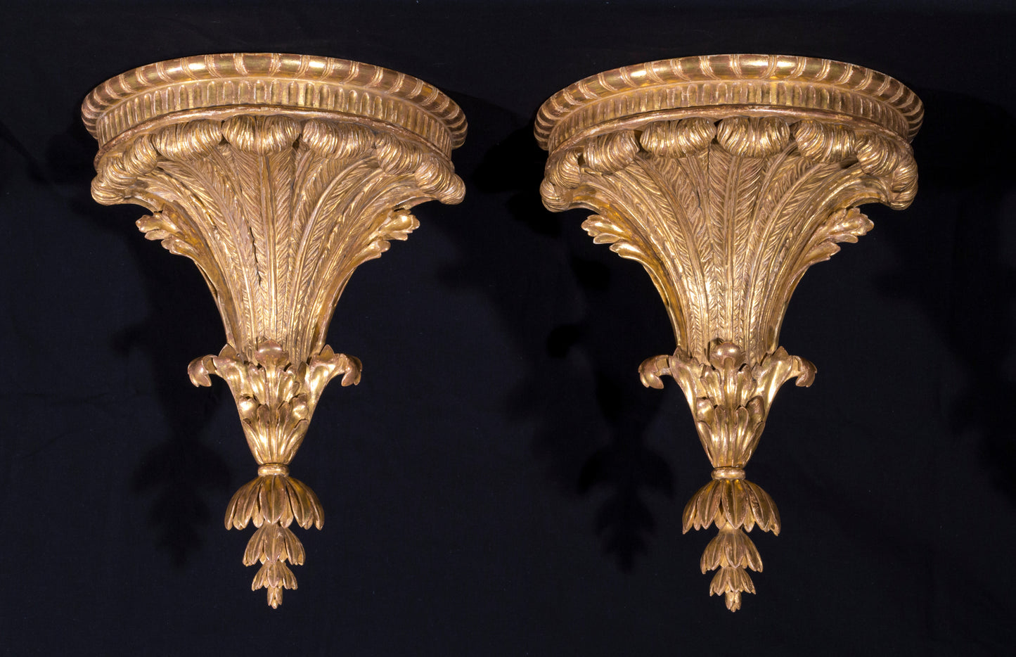Fine Pair of George III Giltwood Wall Brackets