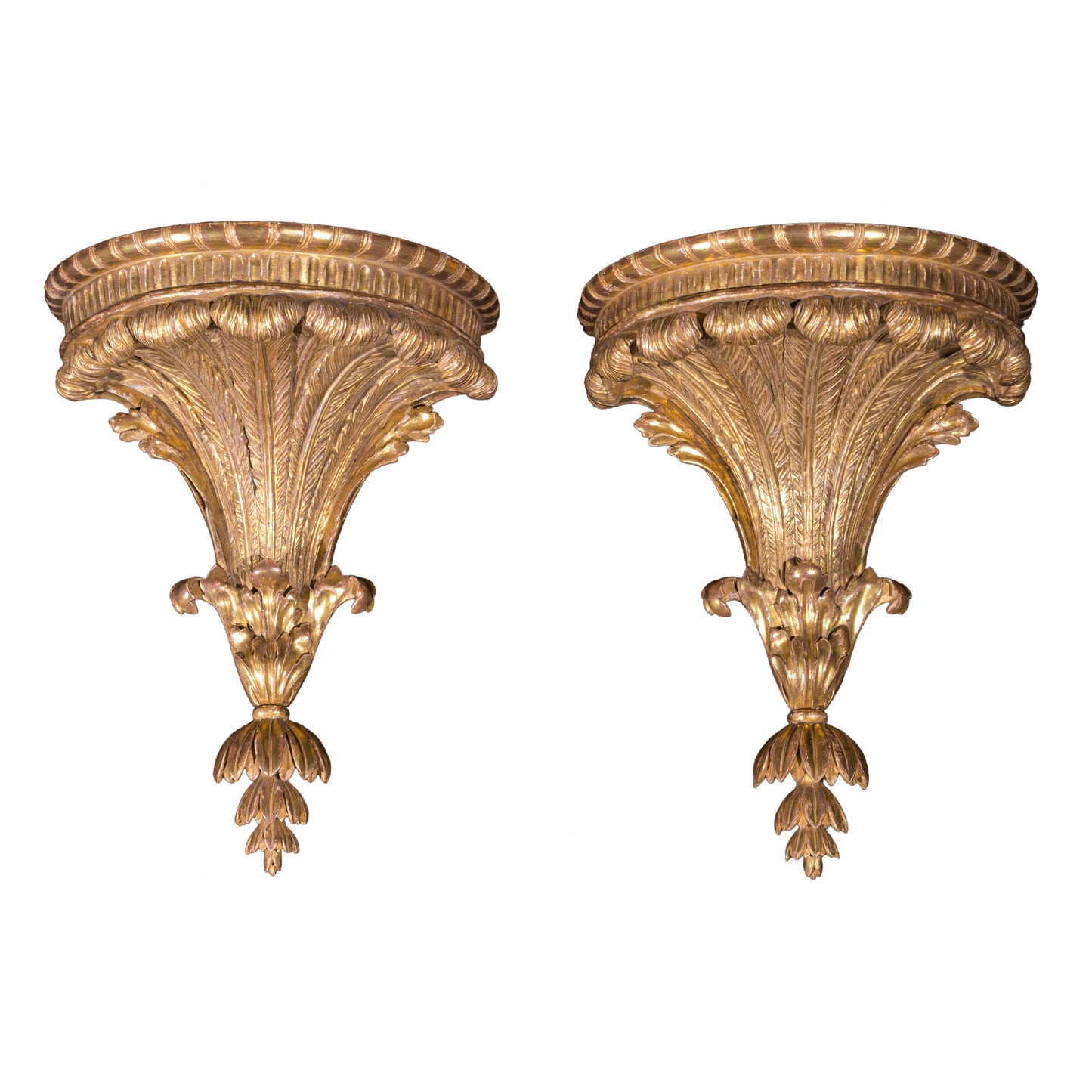 Fine Pair of George III Giltwood Wall Brackets
