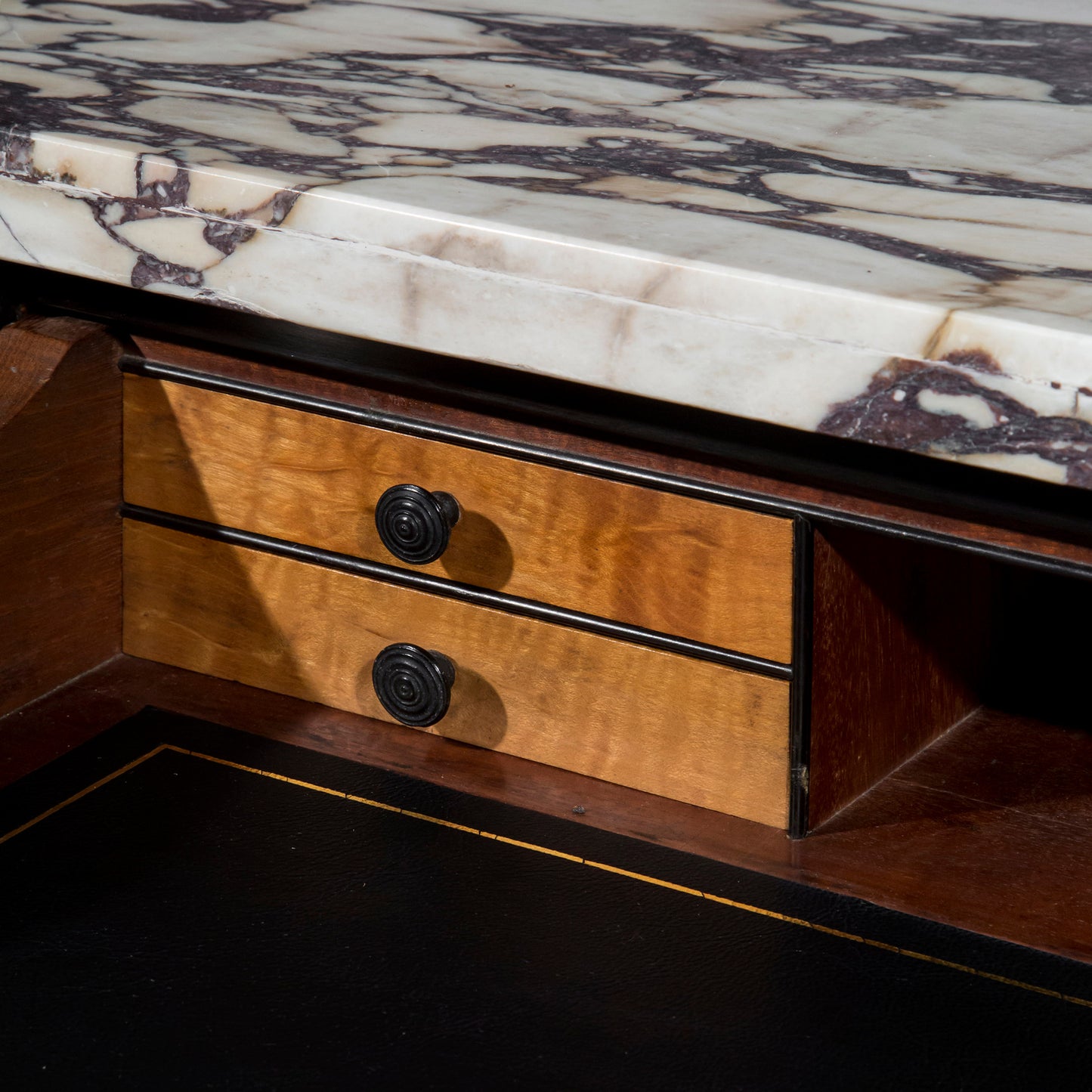 Regency Ebonised Brass-Inlaid Cabinet