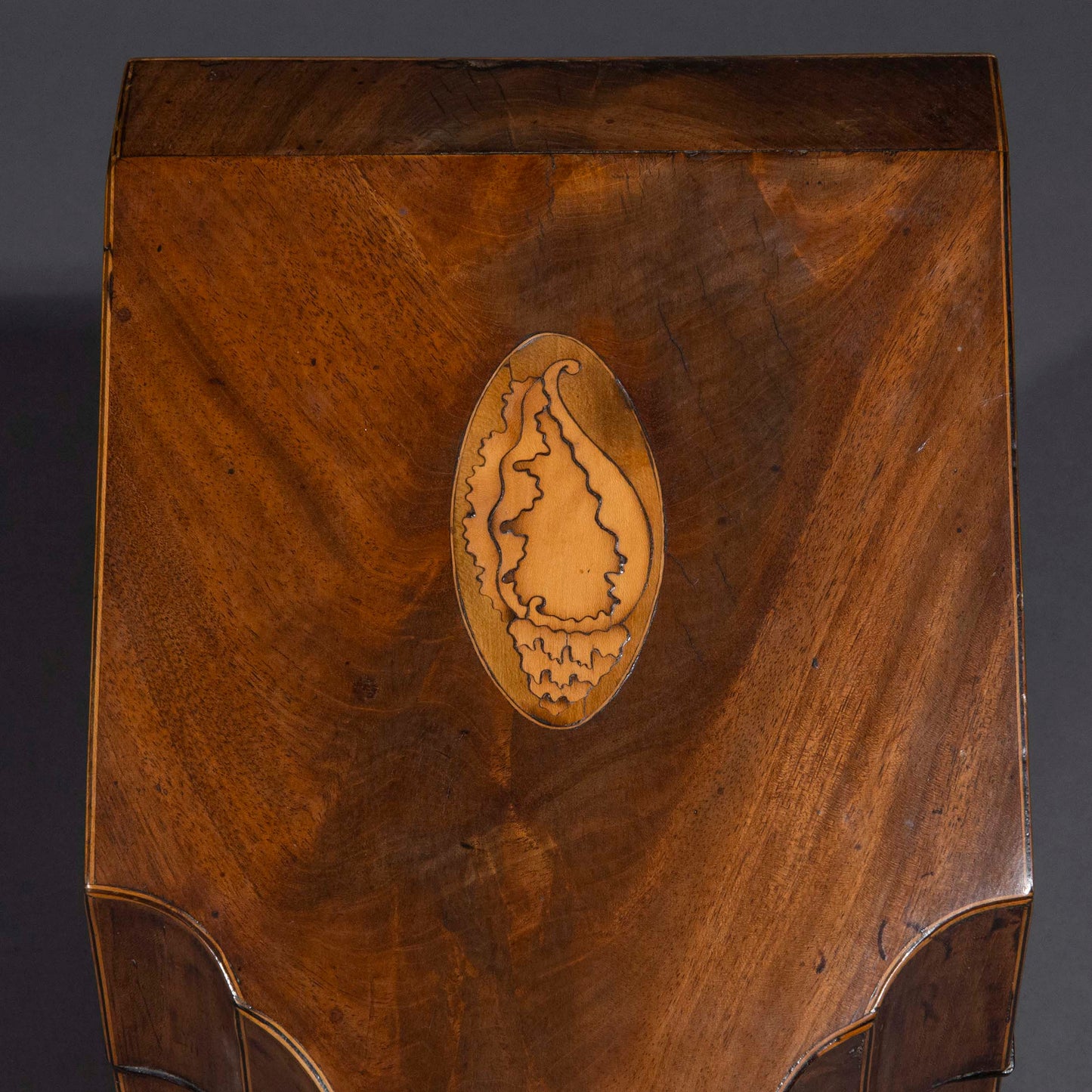 Georgian Serpentine Cutlery Box or Stationery Box