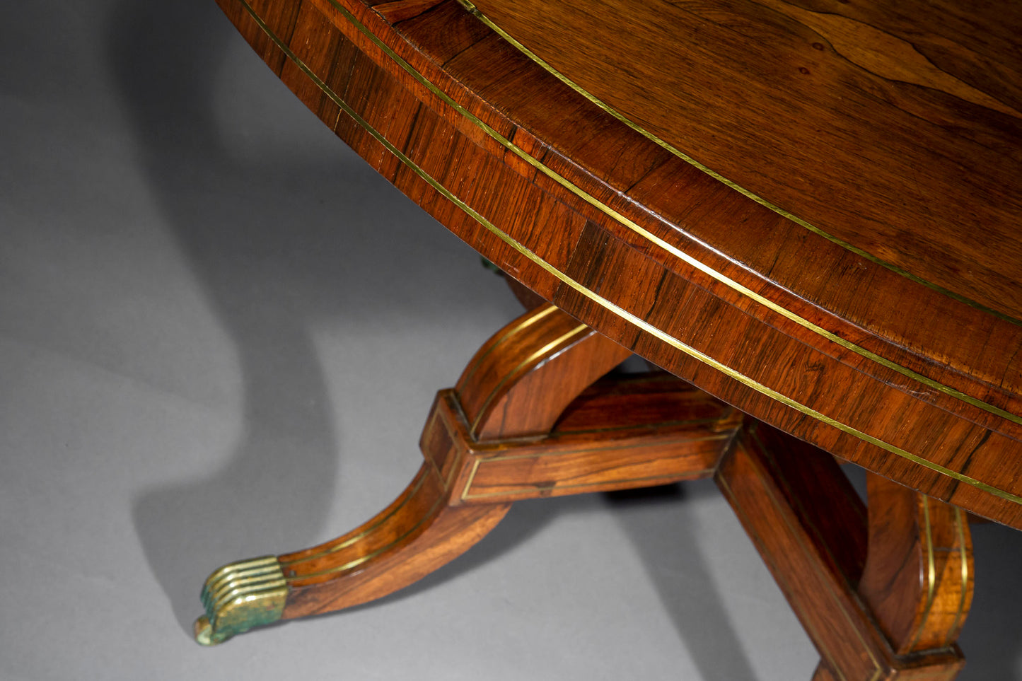Fine Regency Brass Inalid Centre Table