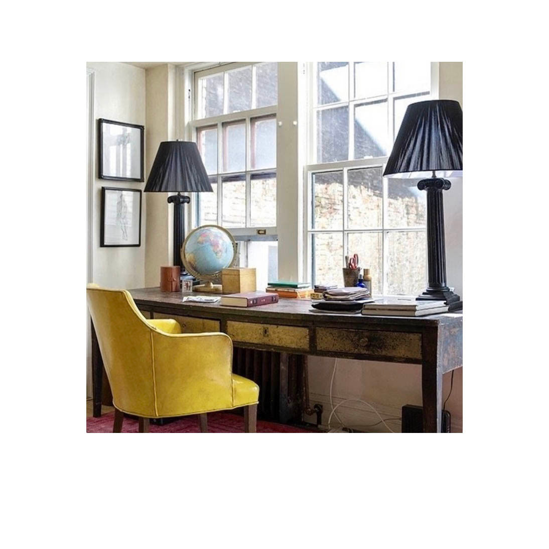 Pair of Ionic Column Table Lamps